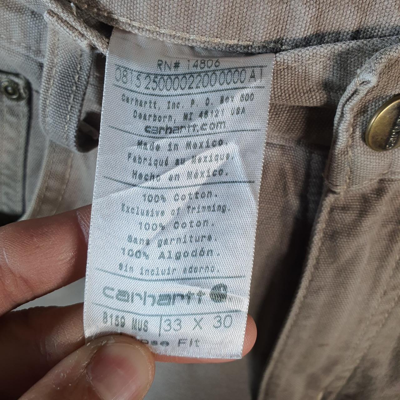 Vintage Carhartt Carpenter Trousers Mens W33 L30 Brown Loose Fit Workwear