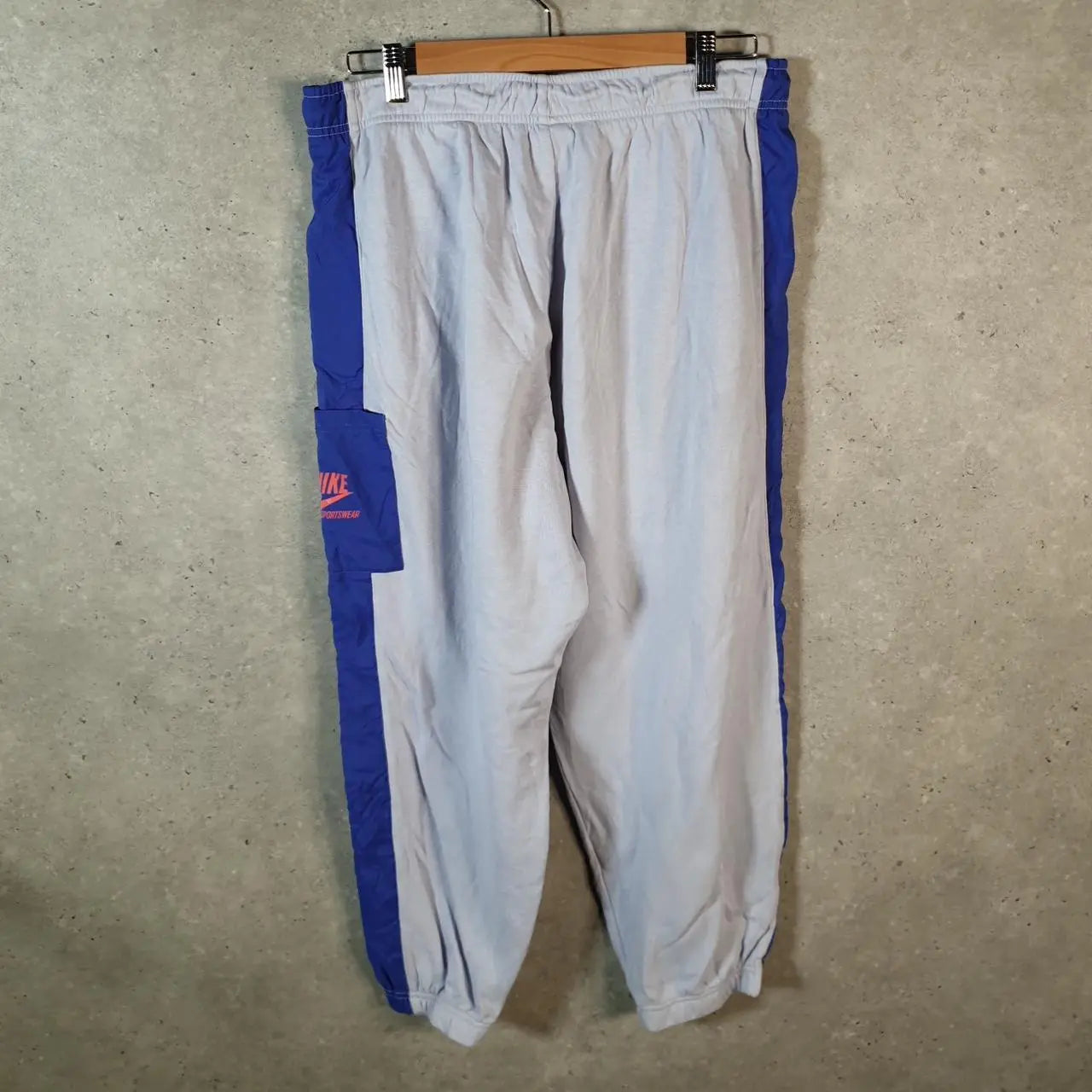 Vintage Nike Club Sweatpant Joggers Mens Large Grey Swoosh Sports Tracksuit - Big Fish Vintage