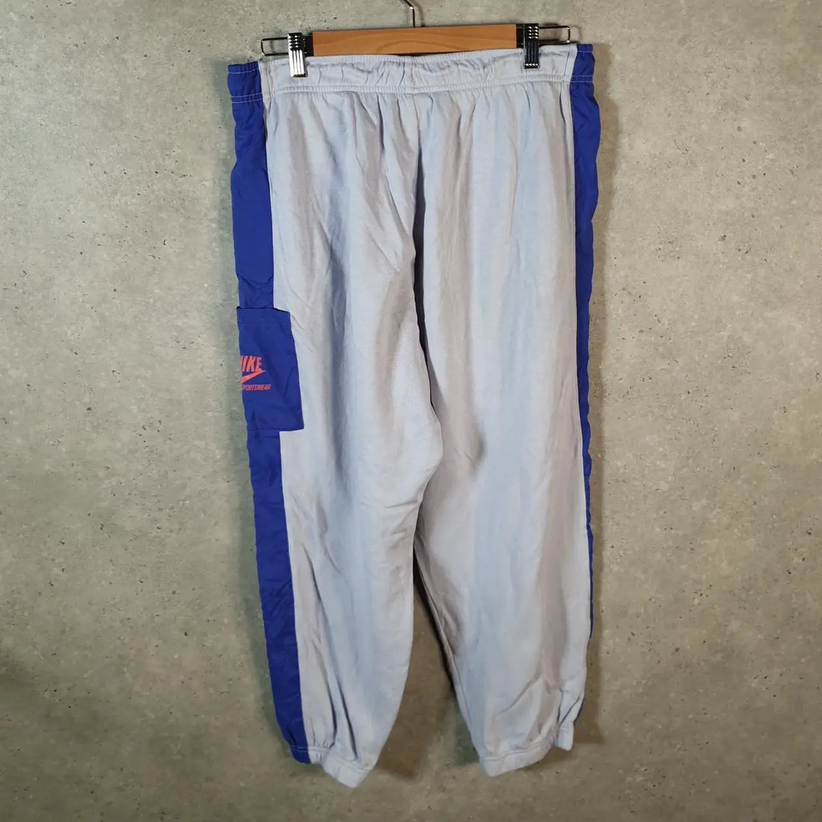 Vintage Nike Club Sweatpant Joggers Mens Large Grey Swoosh Sports Tracksuit - Big Fish Vintage