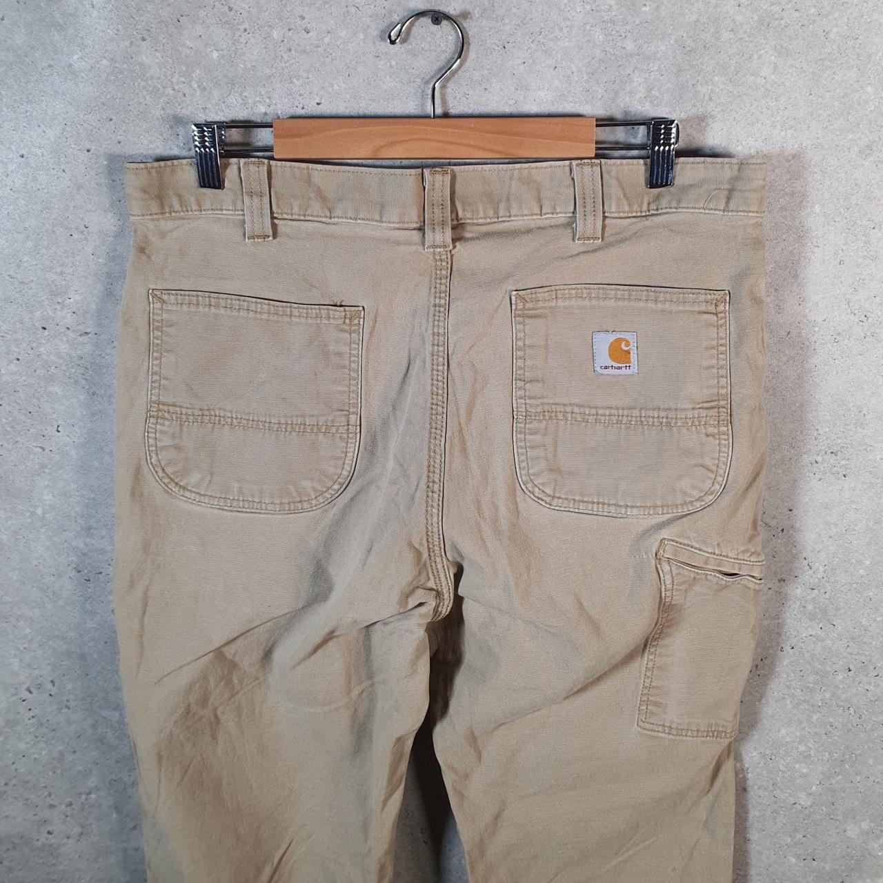 Vintage Carhartt Carpenter Trousers Mens W36 L32 Brown Relaxed Fit Workwear