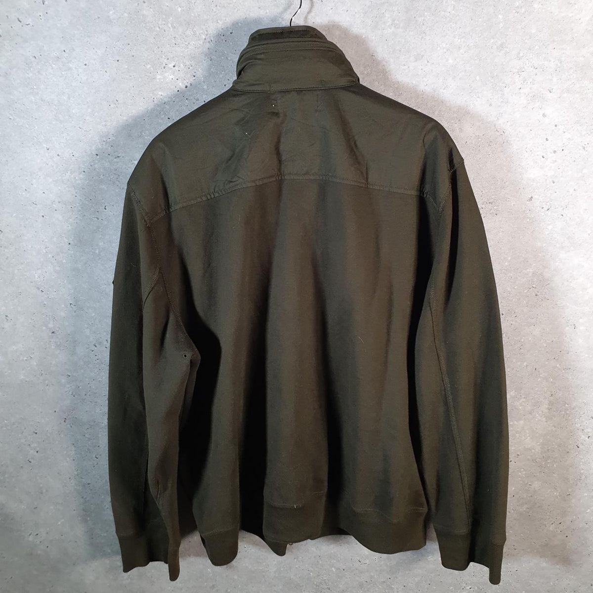 Polo Ralph Lauren Olive Fleece-Lined Hidden Hood Full Zip Jacket Patch Logo Mens 2XL