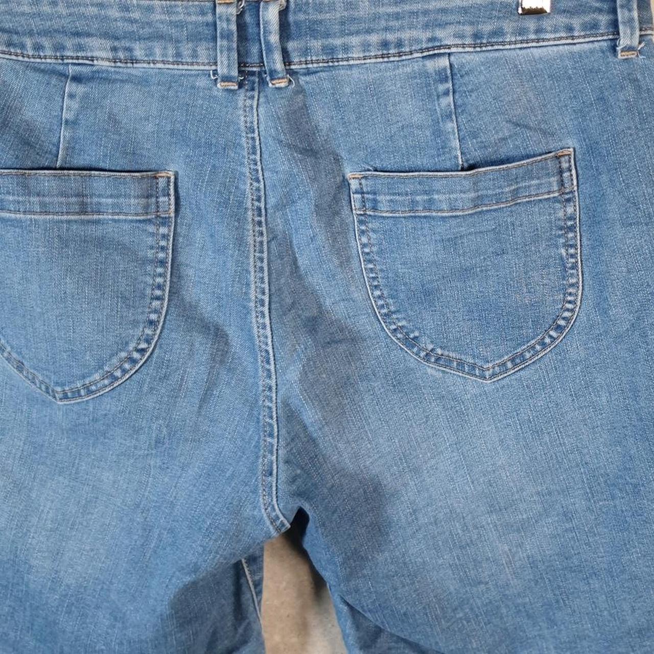 Vintage Lee Baggy Shorts Jorts Cargo Womens W34 Blue Relaxed Denim