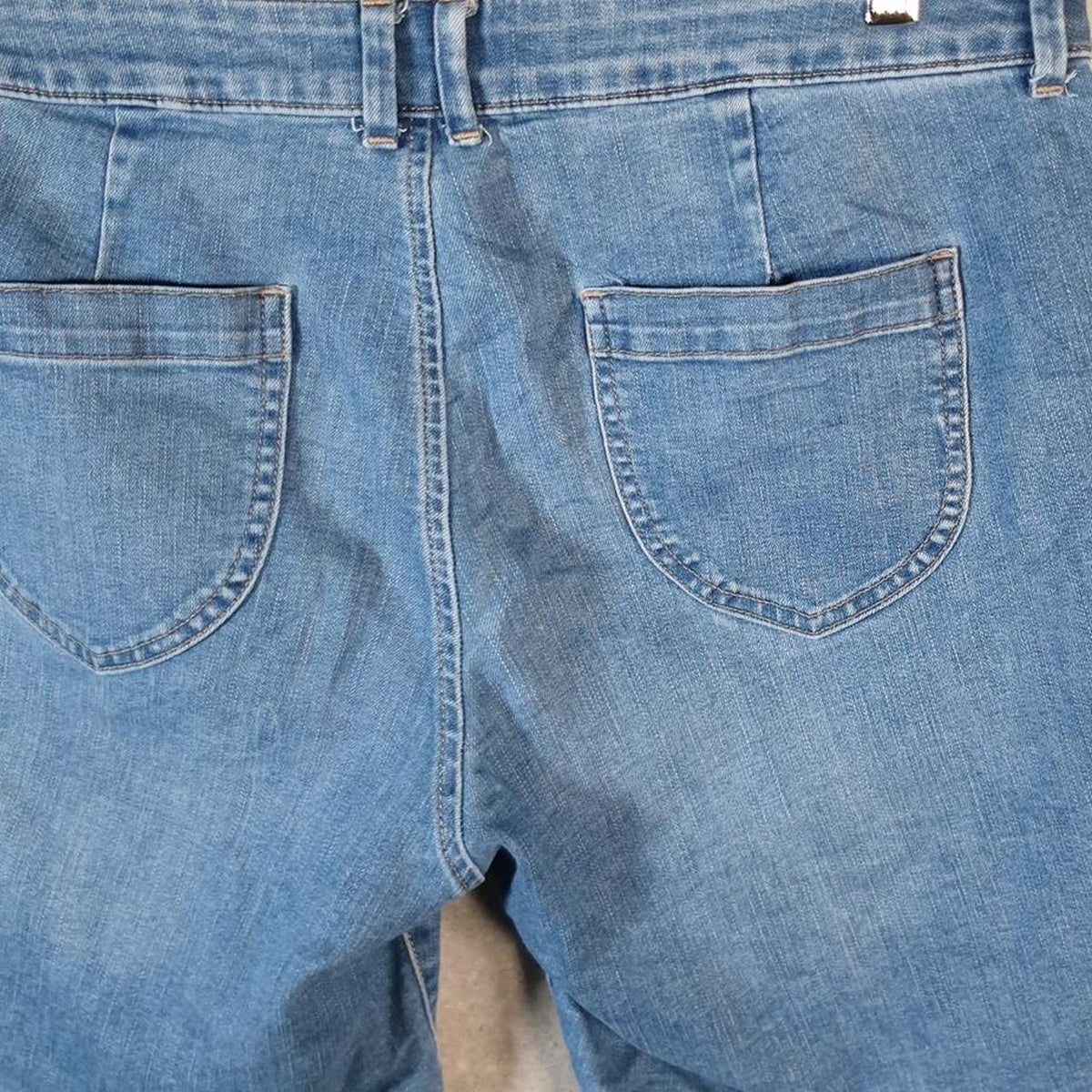 Vintage Lee Baggy Shorts Jorts Cargo Womens W34 Blue Relaxed Denim