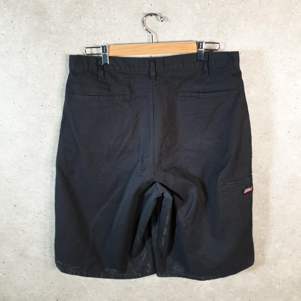 Vintage Dickies Baggy Chino Shorts Jorts Cargo Mens W36 Black Relaxed Fit