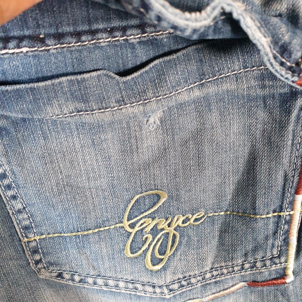 Vintage Enyce Baggy Y2K Hip Hop Jeans Shorts Jorts Mens W38 Blue Denim USA Big Fish Vintage