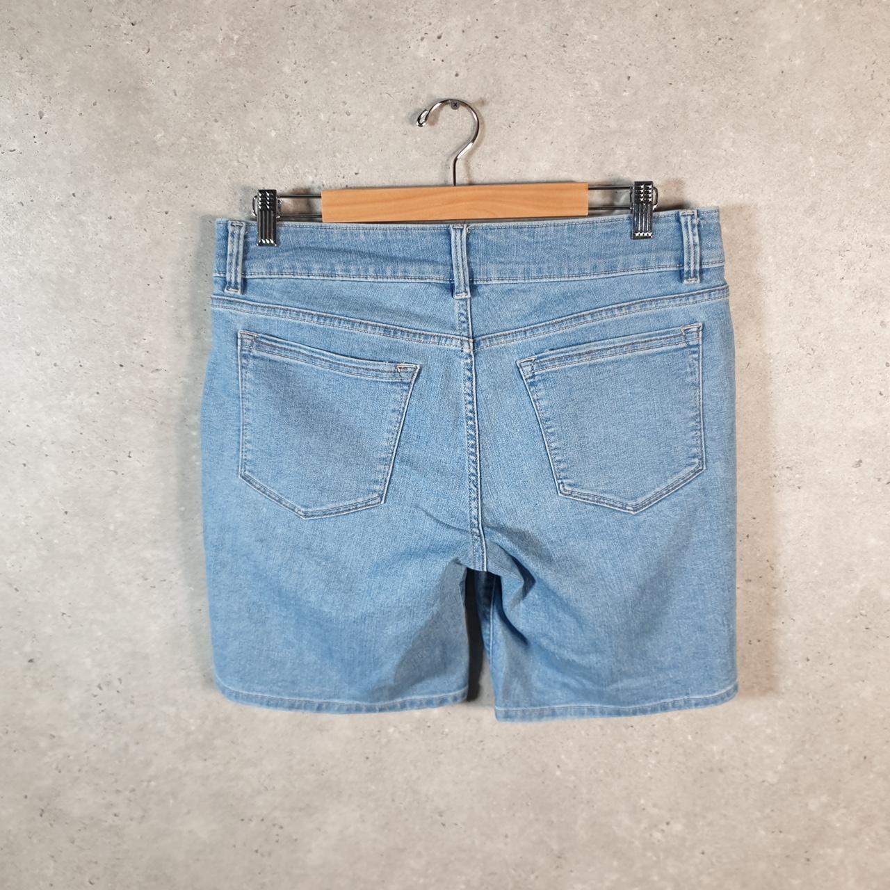Vintage Lee Baggy Shorts Jorts Cargo Womens W34 Blue Relaxed Denim