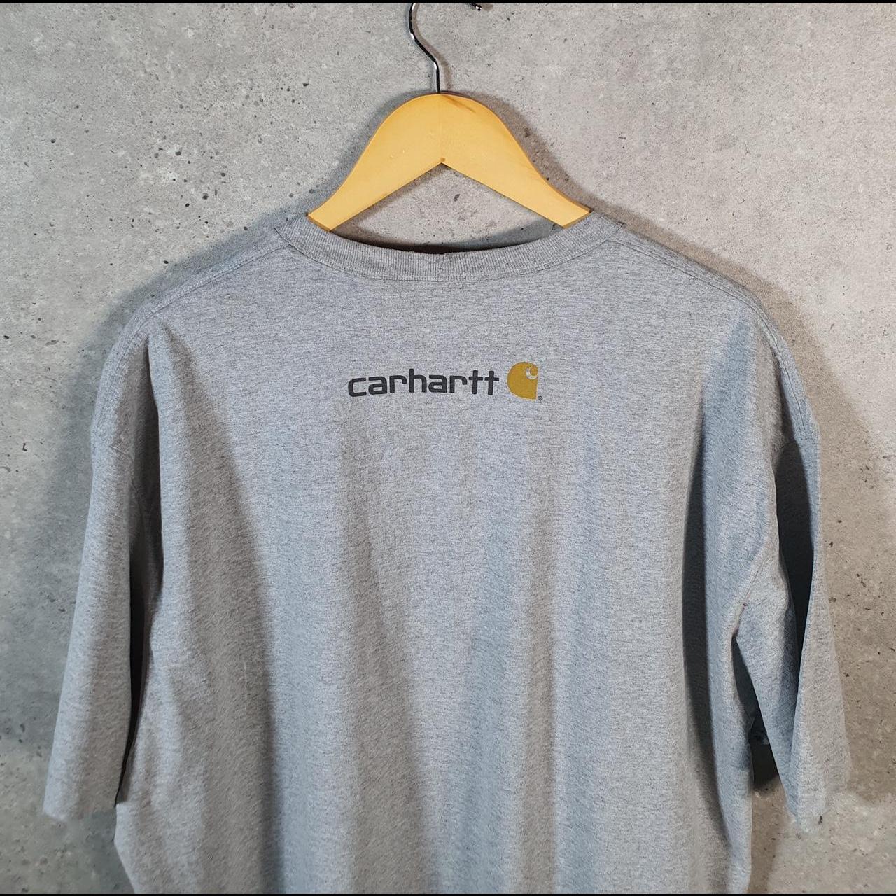 Vintage Carhartt Pocket T Shirt Men’s XL Grey Workwear Chore Utility Loose Fit C9236