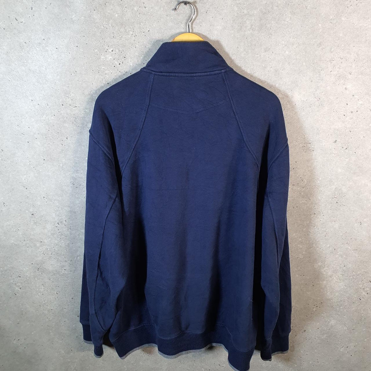 Vintage Nike 1/4 Zip Sweatshirt Men’s XL Navy Blue Swoosh Y2K Pullover Logo