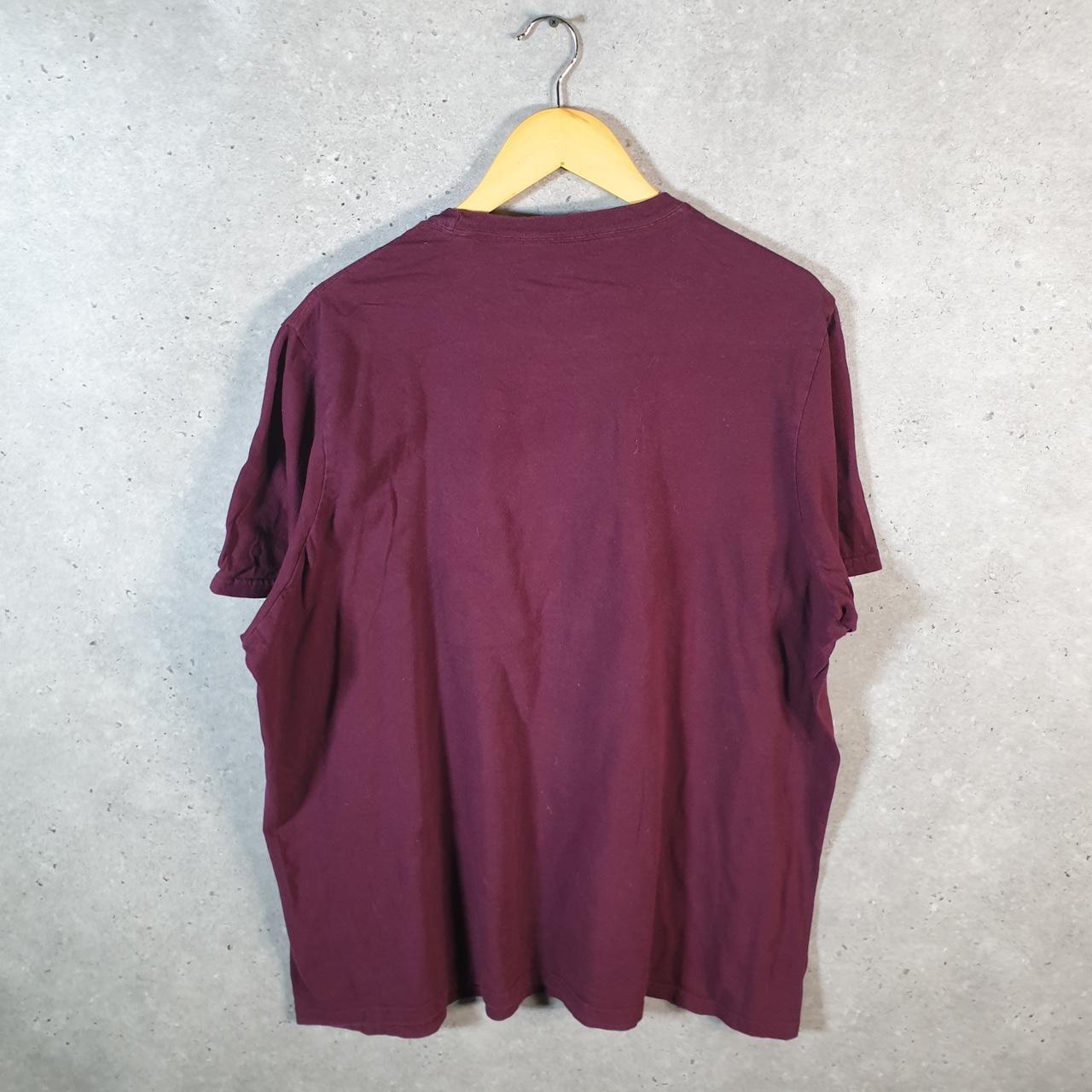 Vintage Adidas ATM Amplifier T Shirt Men’s 2XL Burgundy Red Three Stripes Logo Athletic