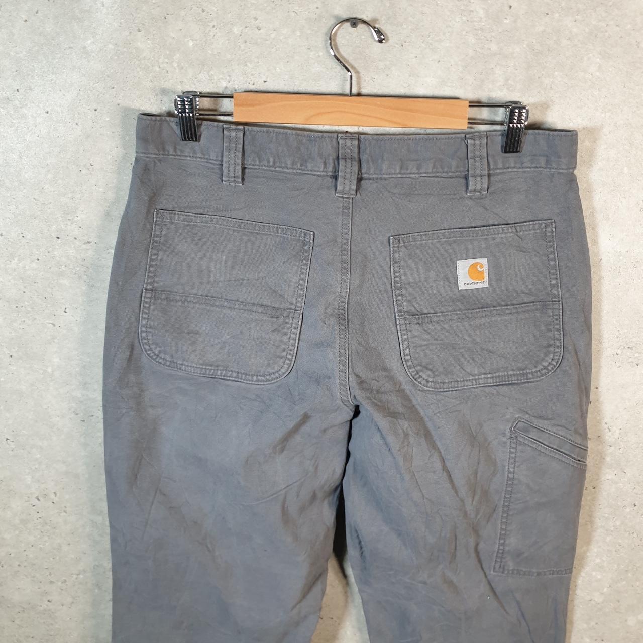 Vintage Carhartt Carpenter Trousers Mens W34 L34 Grey Relaxed Fit Workwear