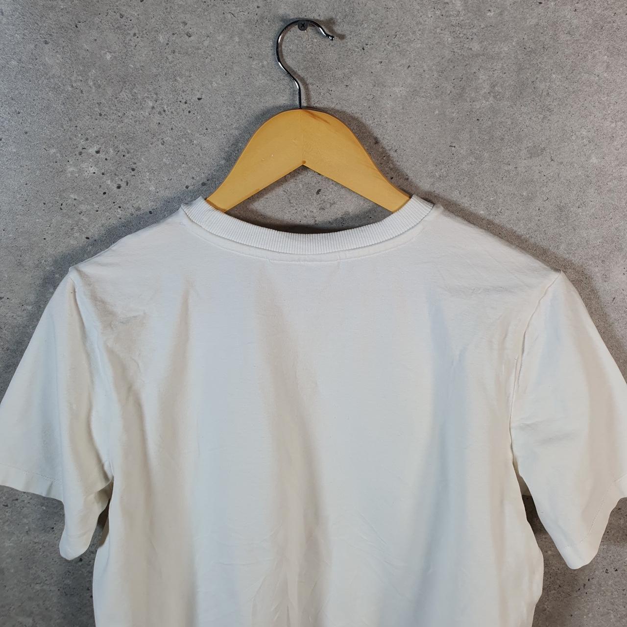 Vintage Fila Spellout Logo Cropped T Shirt Womens Medium White Athletic C9826