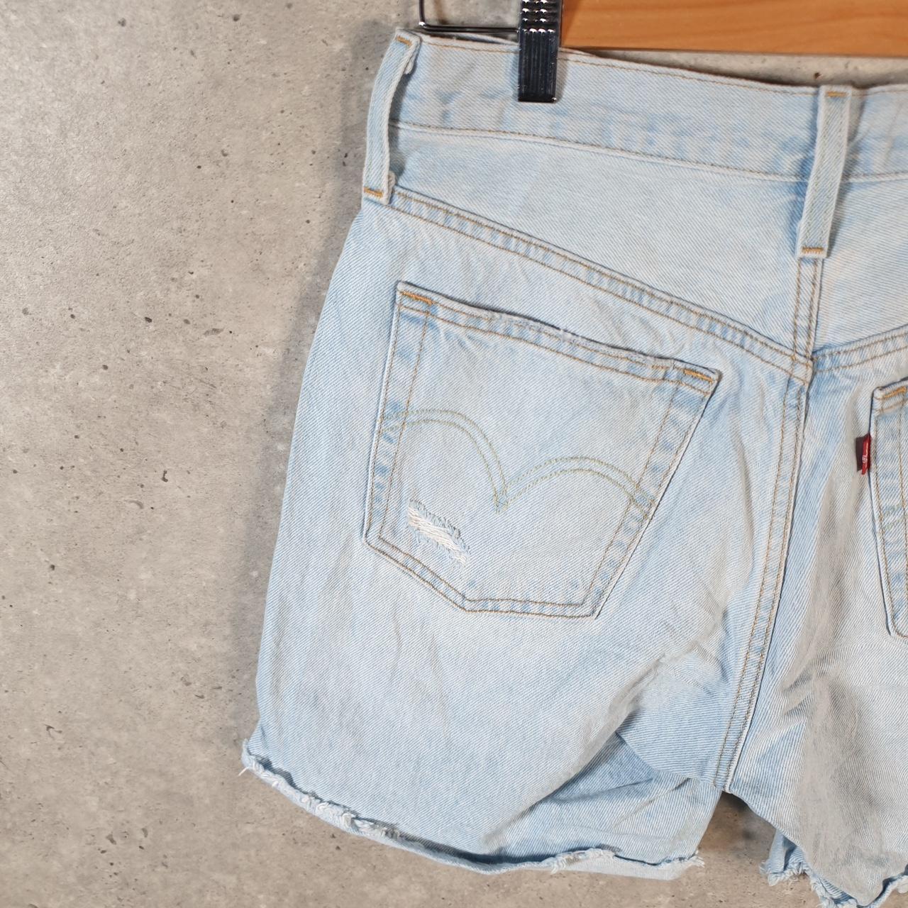 Vintage Levi’s 501 Cut Off Baggy Shorts Jorts Cargo Womens W29 Blue Relaxed Denim