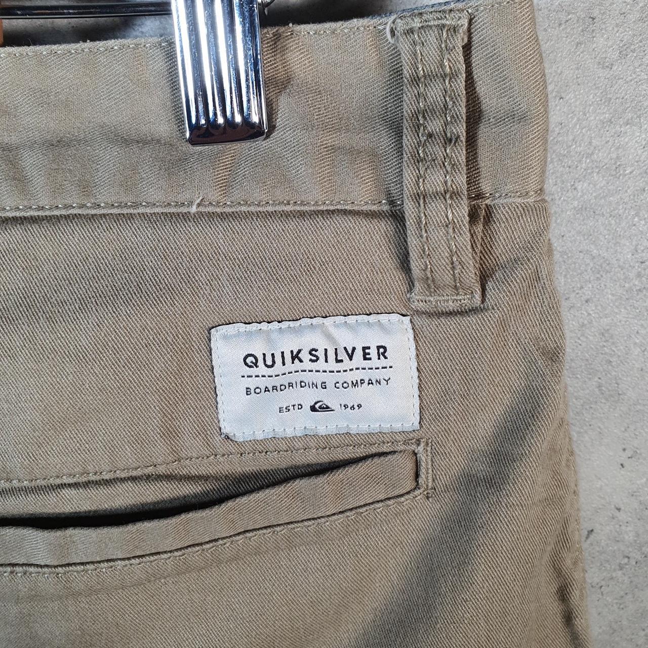 Vintage Quiksilver Chino Shorts Jorts Cargo Men’s W34 Brown Baggy Cotton