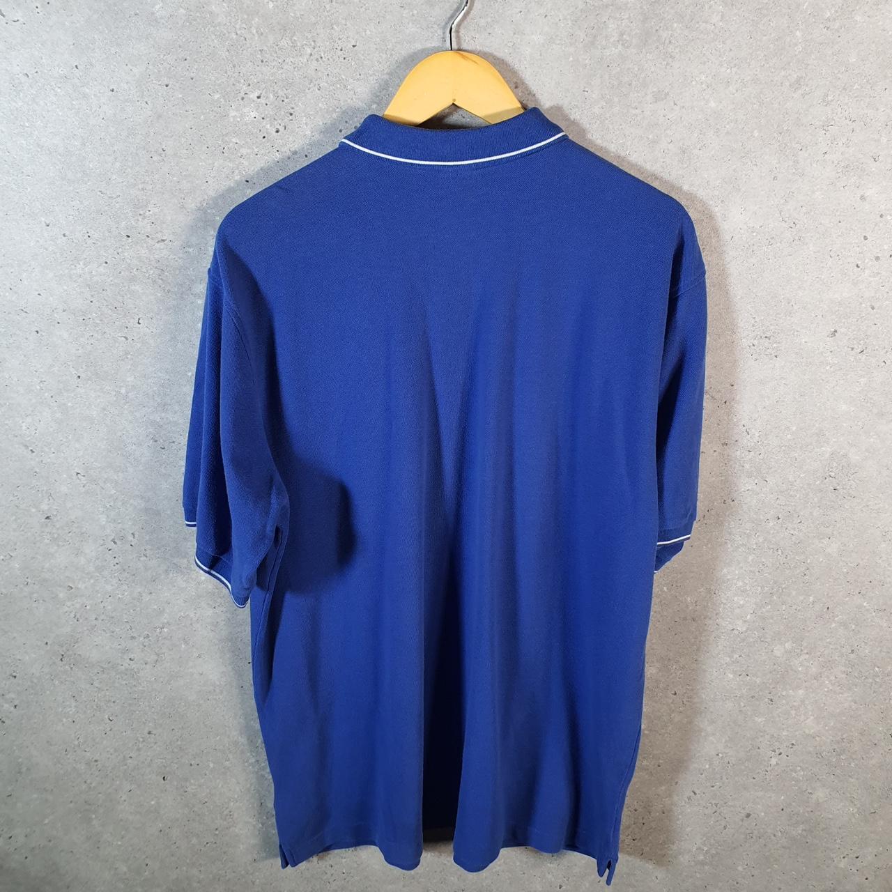 Vintage Adidas Chicago Cubs Polo Shirt Men’s XL Blue Three Stripes Logo Athletic