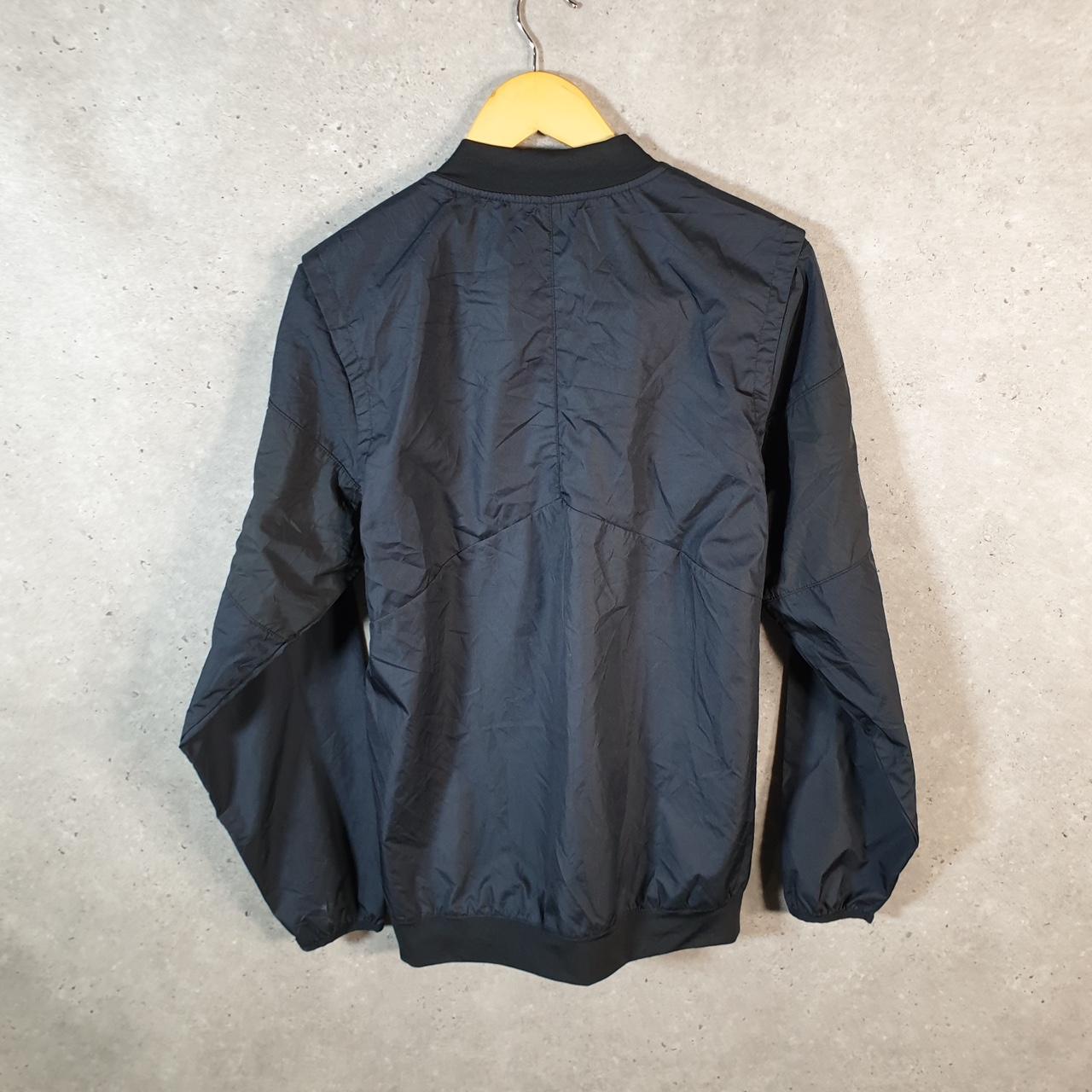 Vintage Nike Dri Fit Windbreaker Track Jacket Mens Medium Black USA Swoosh 1/4 Zip USA