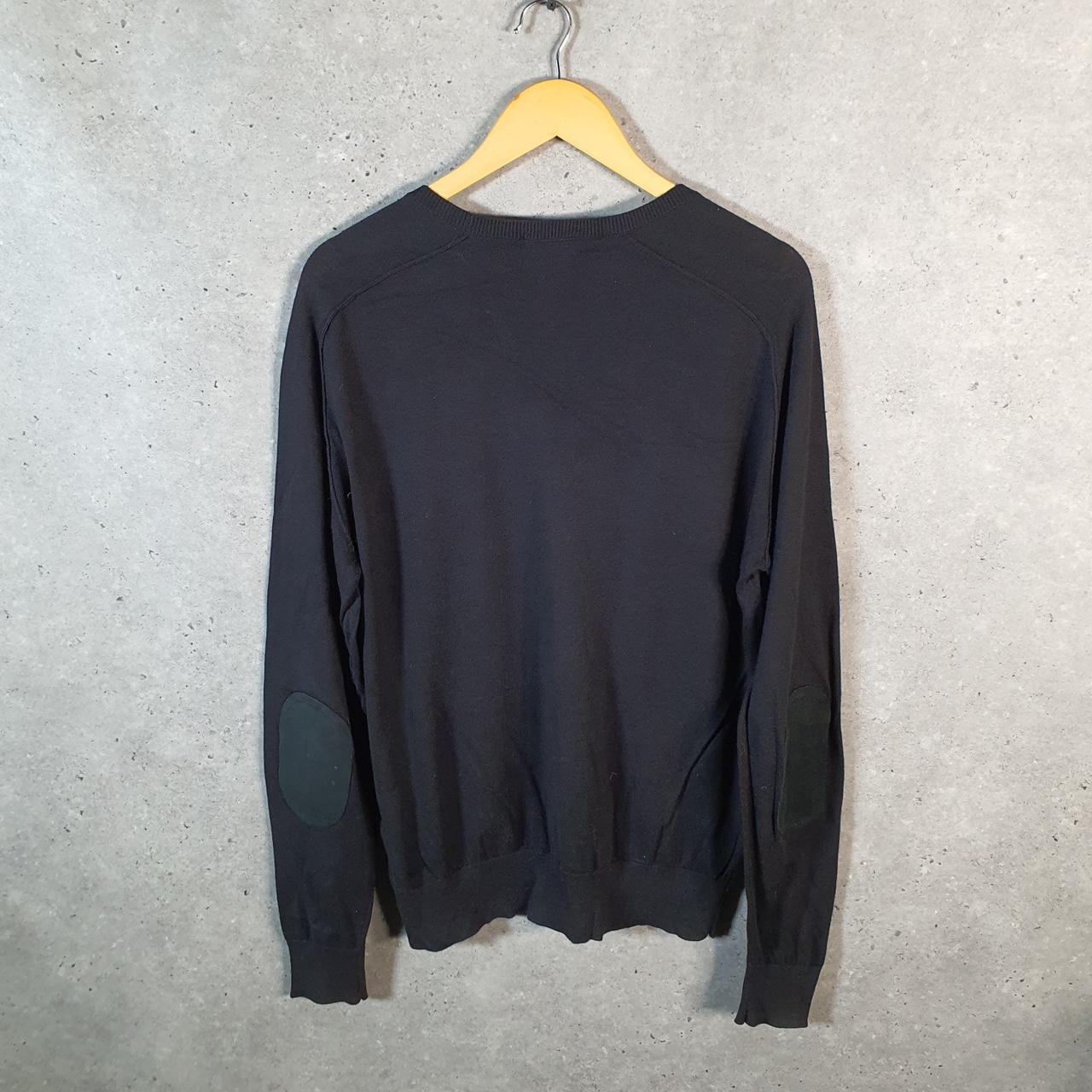 Vintage Lacoste Sweatshirt Men’s Medium Black Pullover Logo Y2K Jumper Logo Casual