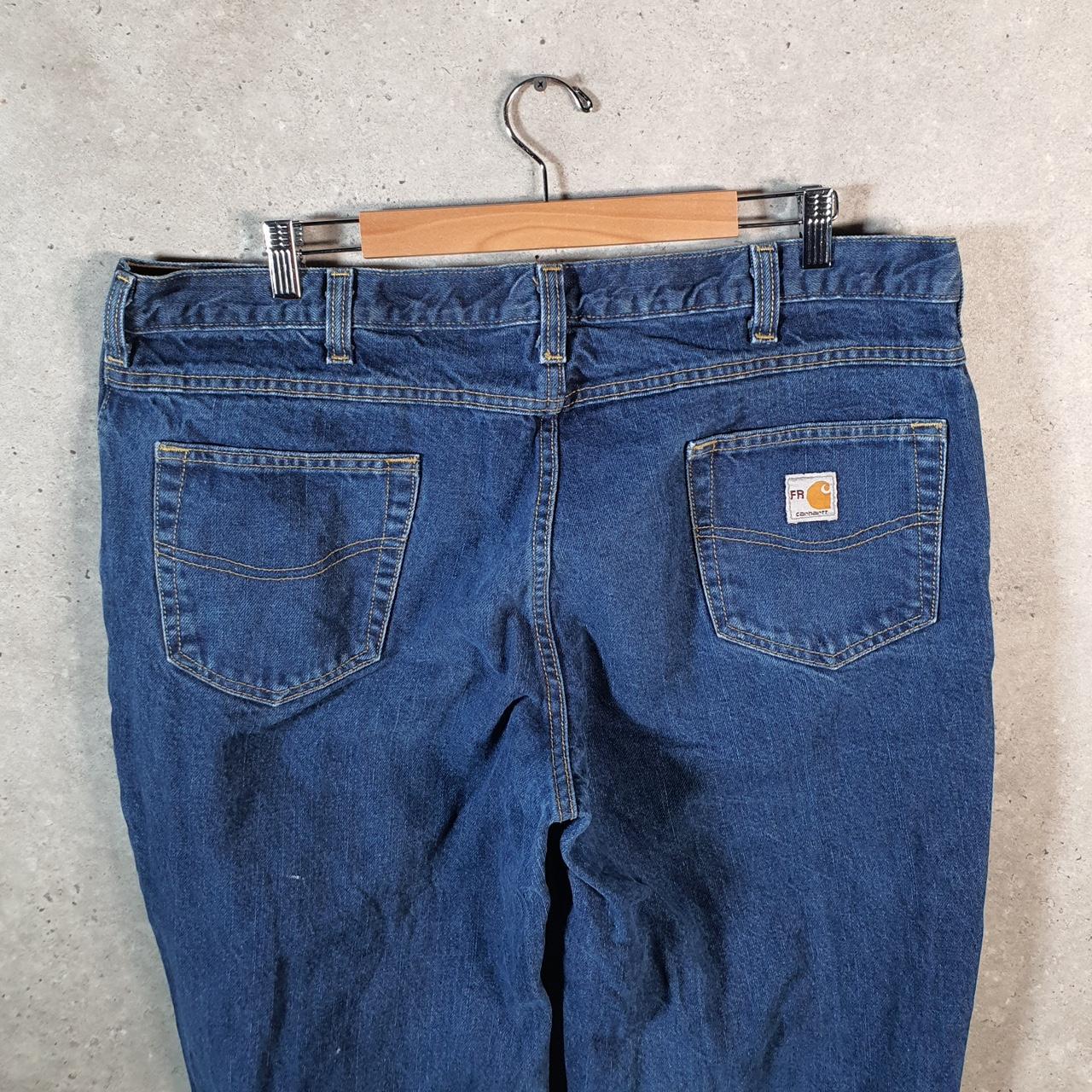 Vintage Carhartt FR Workwear Carpenter Jeans Mens W40 L38 Blue Denim Dungaree Fit USA