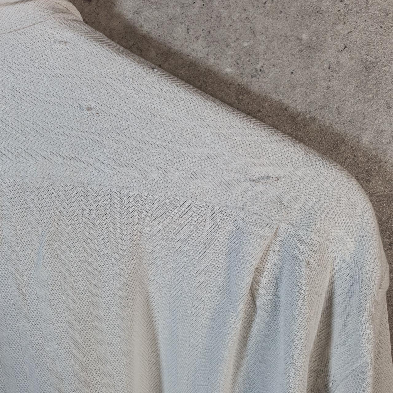 Vintage Ralph Lauren Button Down Shirt Men’s 2XL White Knit Dress Shirt Pony White Classic Fit