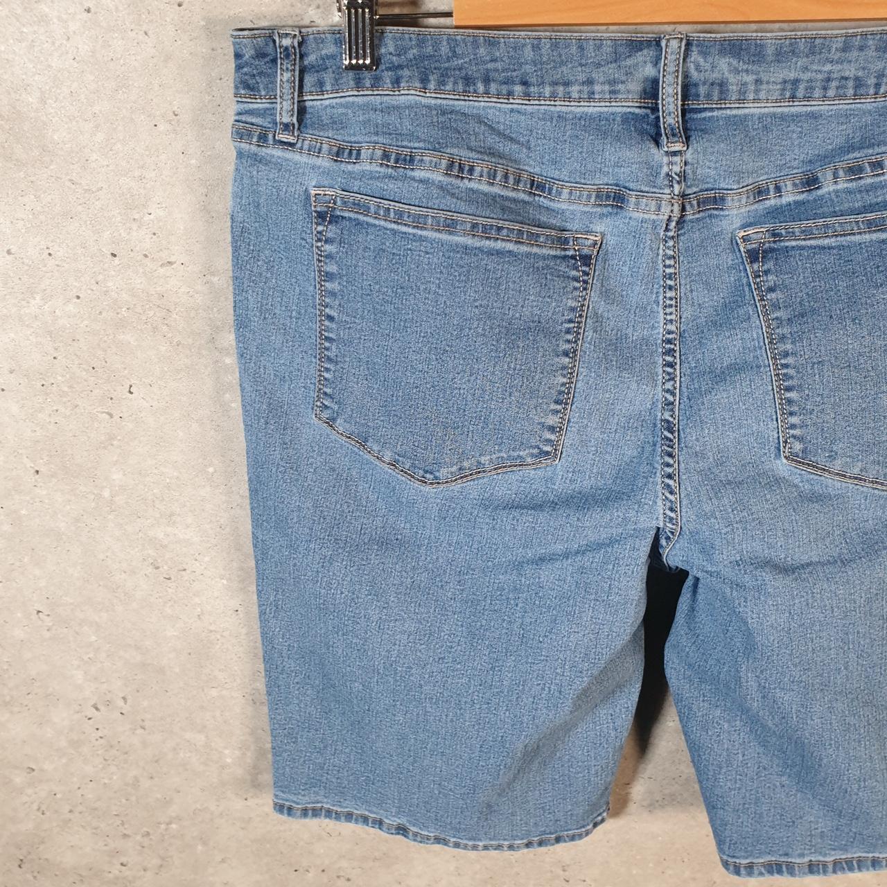 Vintage Lee Baggy Shorts Jorts Cargo Womens W36 Blue Denim Relaxed Cargo