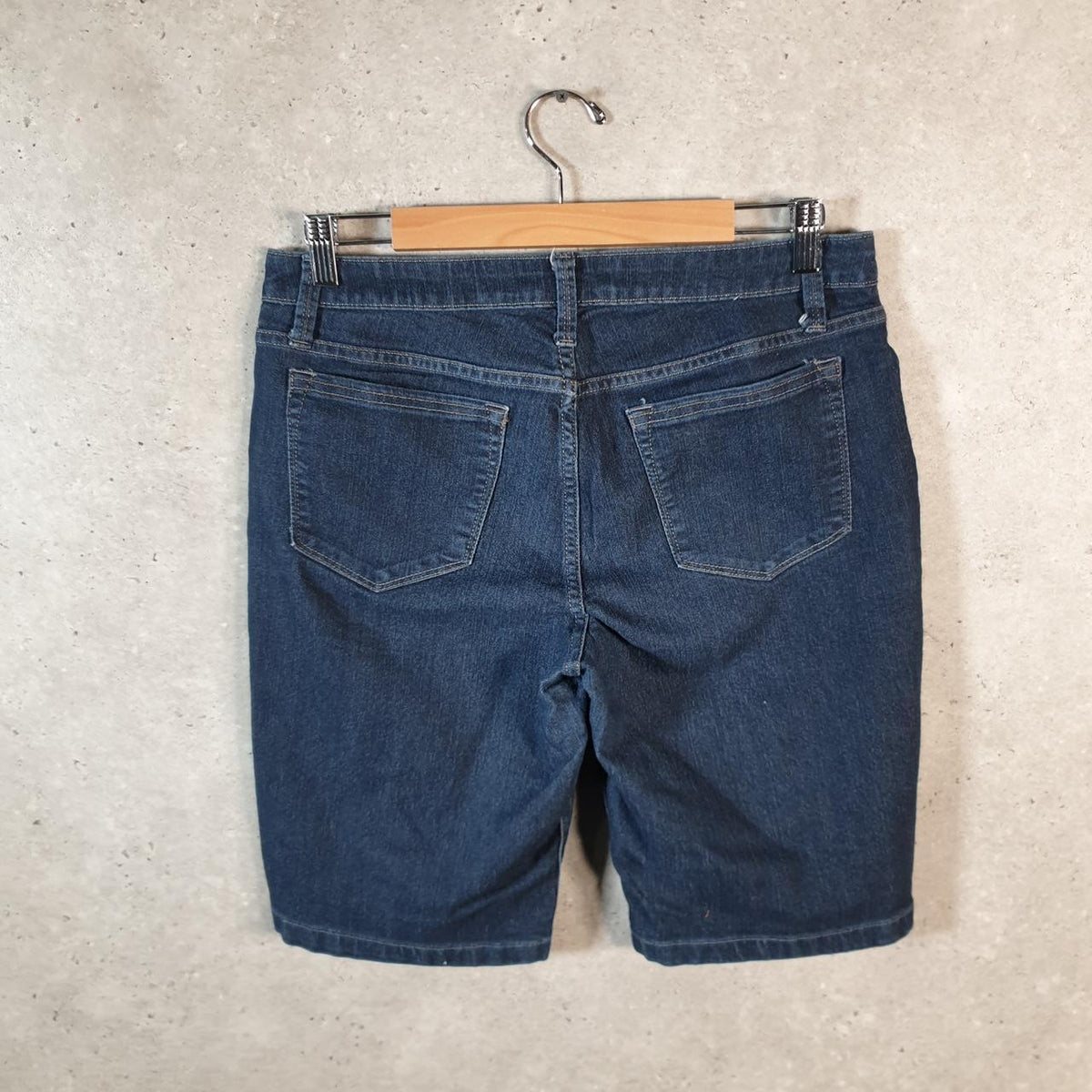 Vintage Lee Baggy Shorts Jorts Cargo Womens W32 Blue Relaxed Denim