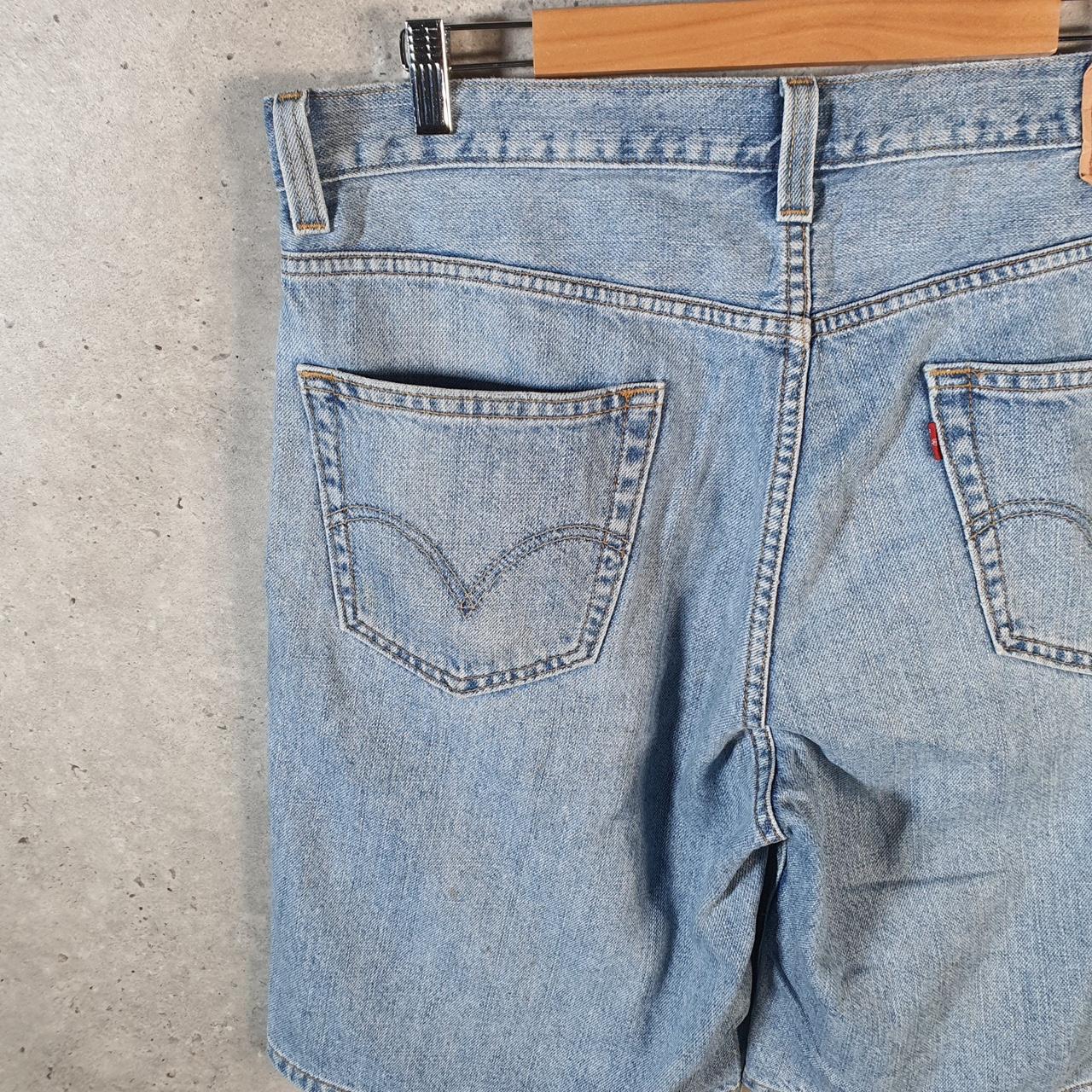 Vintage Levi’s 550 Baggy Shorts Jorts Cargo Mens W36 Blue Relaxed Denim
