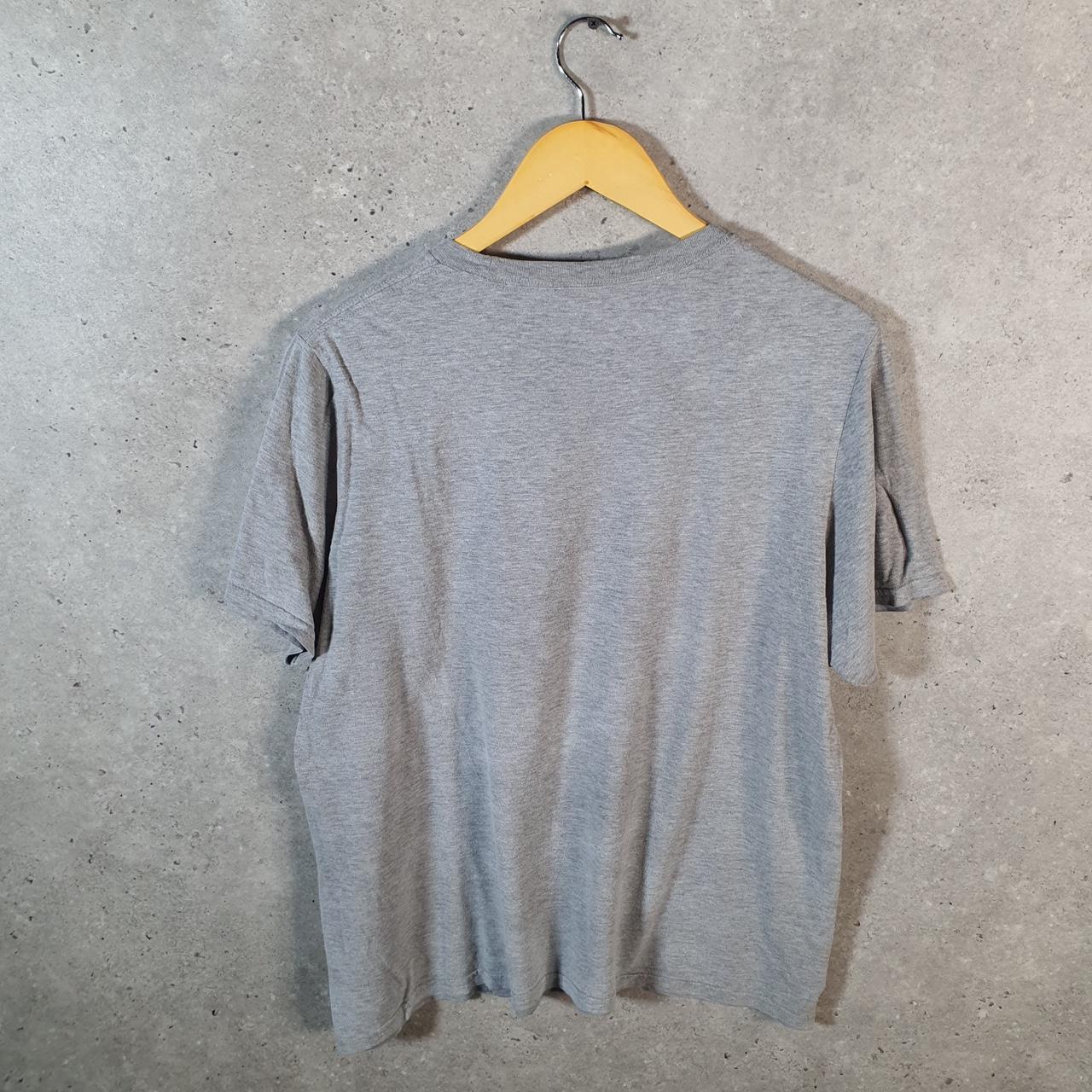 Vintage Adidas Amplifier T Shirt Men’s Medium Grey Three Stripes Logo Athletic