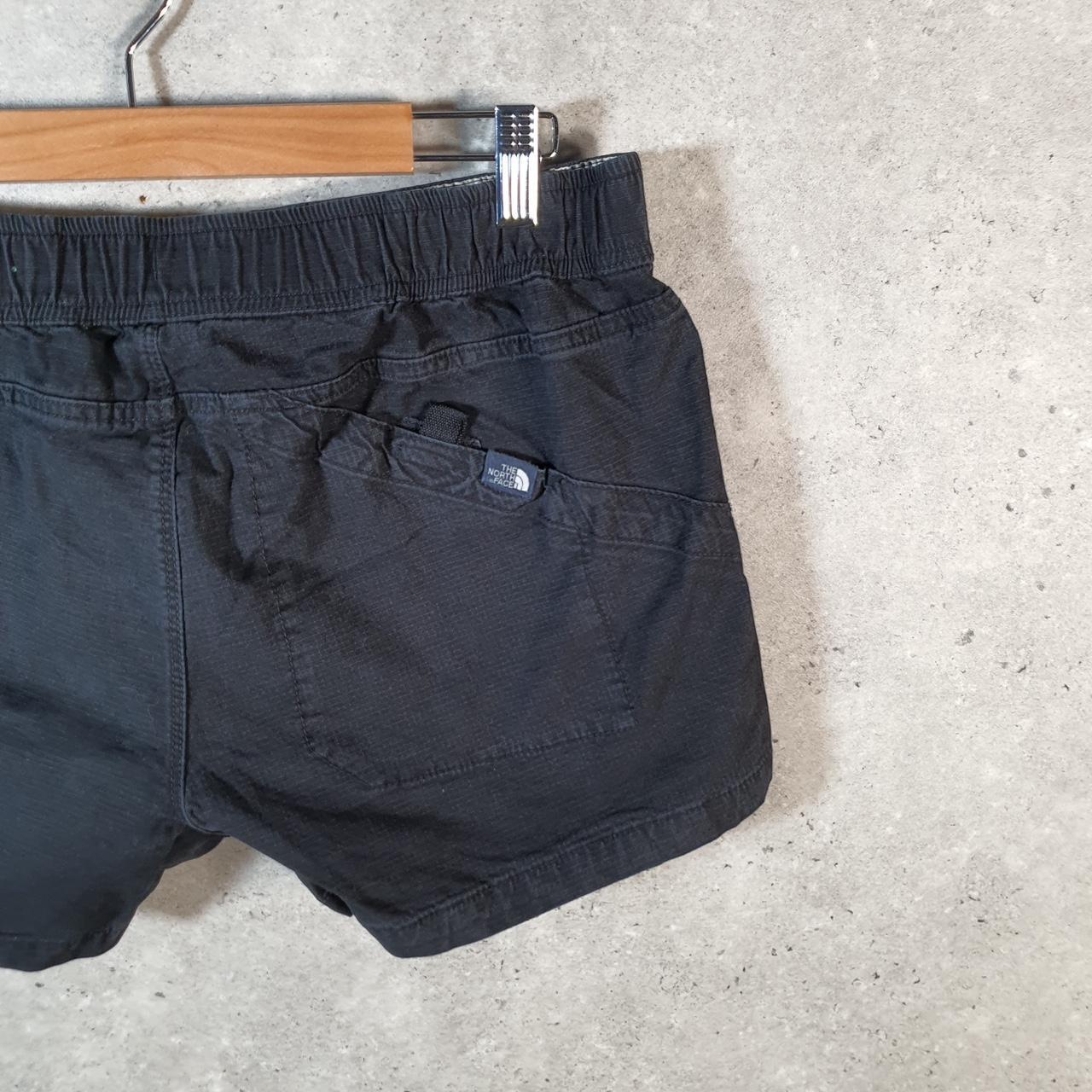 Vintage The North Face TNF Shorts Jorts Chino Cargo Womens Large Black Baggy Cotton