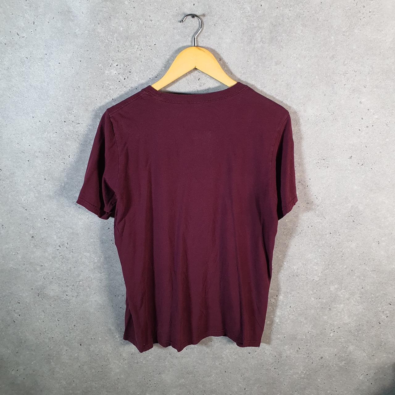 Vintage Adidas Amplifier T Shirt Men’s Medium Burgundy Red Logo