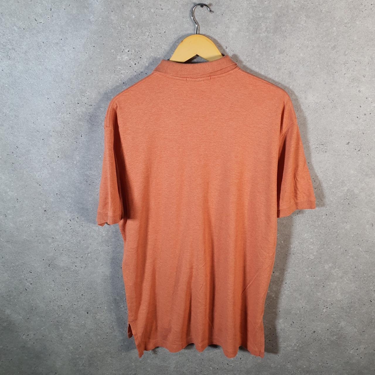 Vintage Ralph Lauren Polo Shirt Men’s Medium Orange Golf Cotton Pony