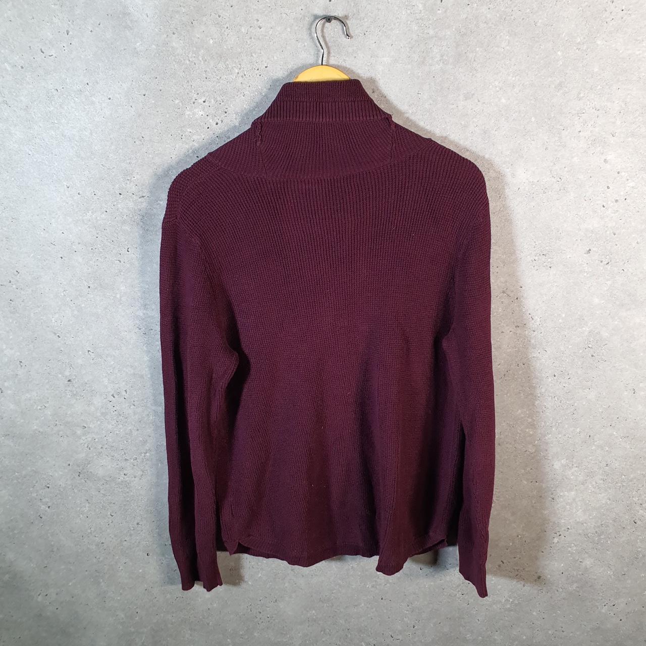 Vintage Ralph Lauren Polo Knit Sweater Womens XL Burgundy Cotton Pullover