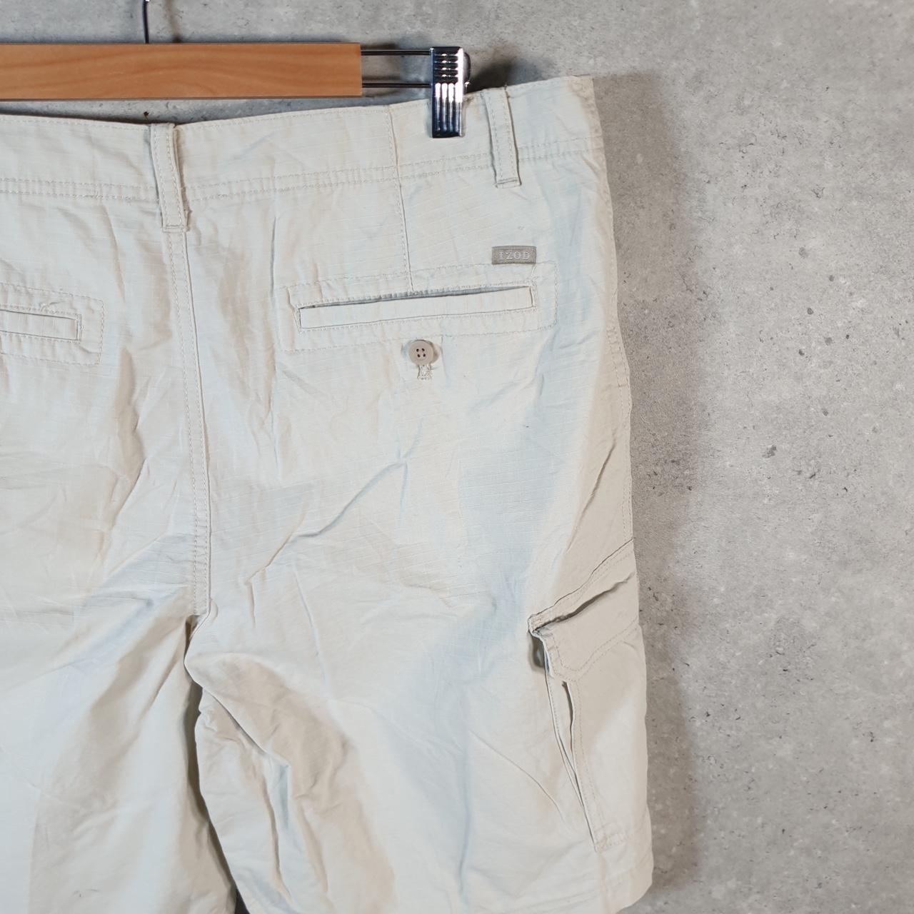 Vintage Izod Golf Chino Shorts Jorts Cargo Men’s W36 Beige Baggy Cotton