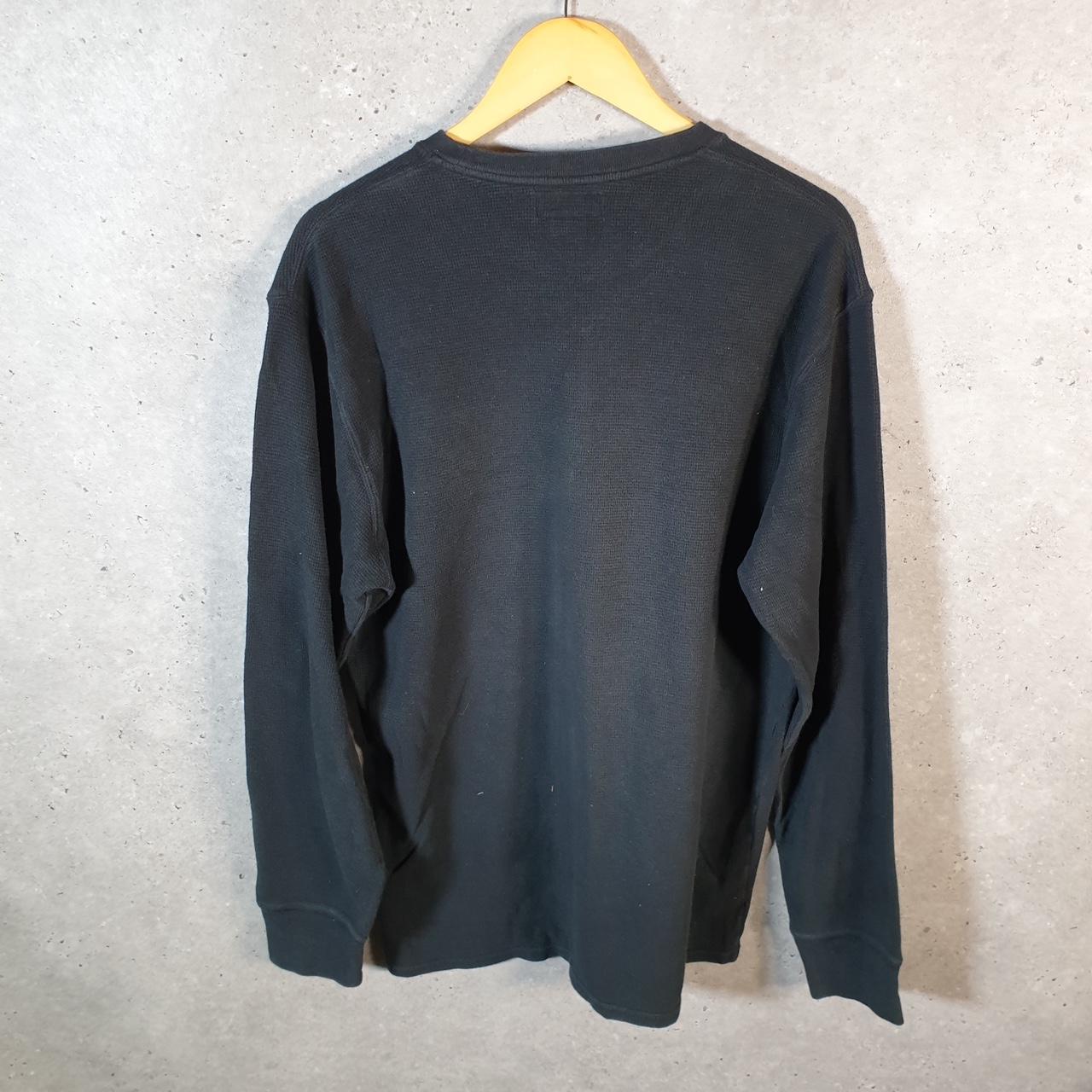Vintage Ralph Lauren Polo Knit Sweatshirt Men’s Large Black Cotton Pullover Pony