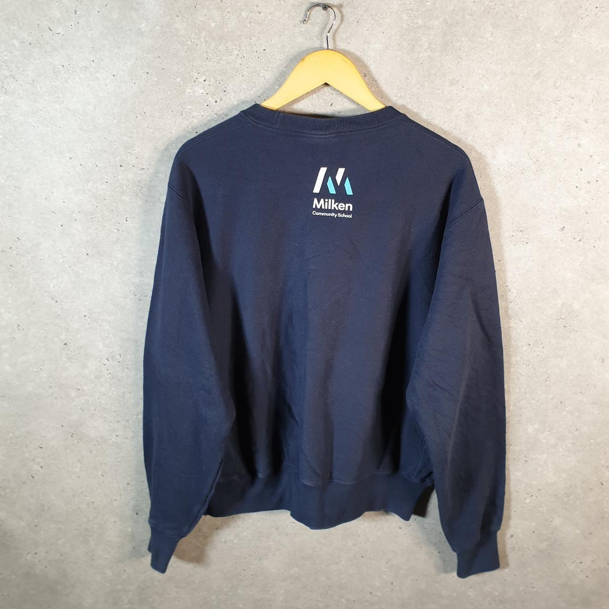 Vintage Champion Reverse Weave Sweatshirt Men’s Medium Navy Blue Pro Sport Pullover