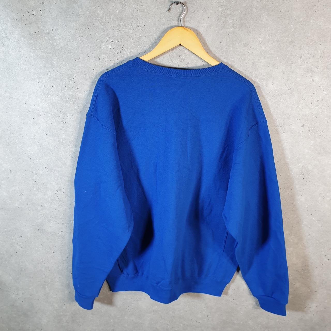 Vintage Russell Athletic Blank Baggy Sweatshirt Men’s Large Blue Pullover