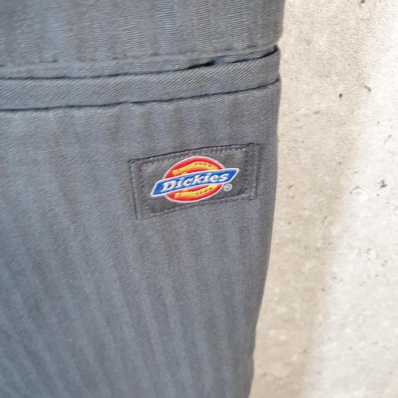 Vintage Dickies Baggy Chino Shorts Jorts Cargo Mens W38 Grey Striped Regular Fit