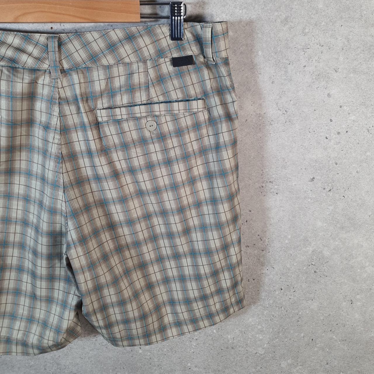 Vintage The North Face TNF Shorts Jorts Chino Cargo Men’s W34 Checkered Baggy Cotton