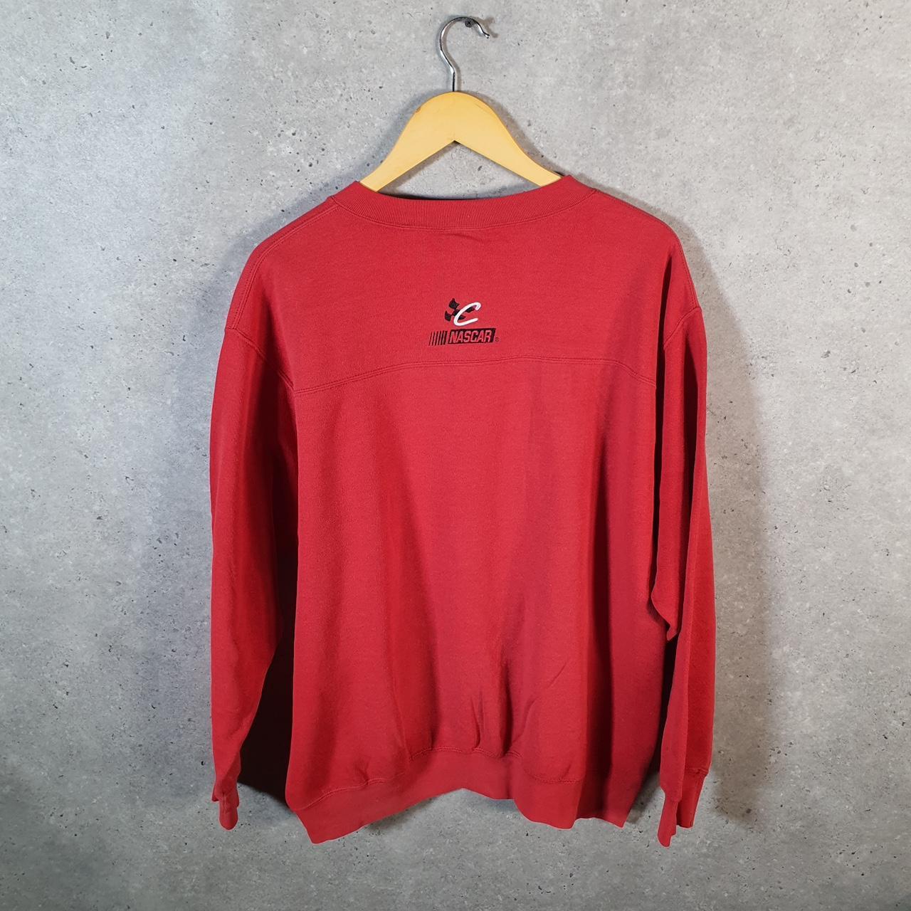 Vintage NASCAR Dale Earnhardt JR Sweatshirt Mens Large Red Pullover USA