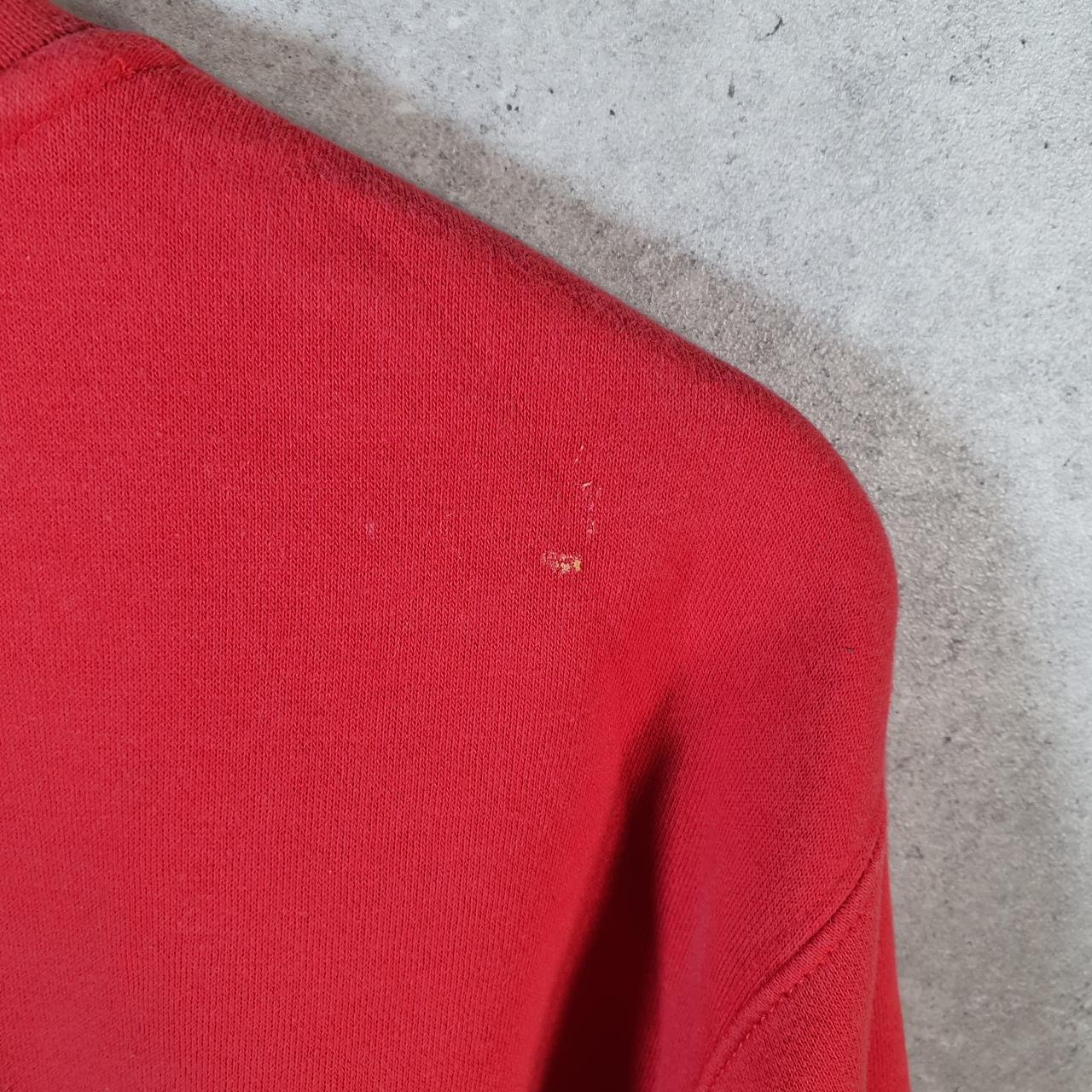 Vintage Nike Club Sweatshirt Mens Medium Red Swoosh Y2K Pullover Embroidered Logo