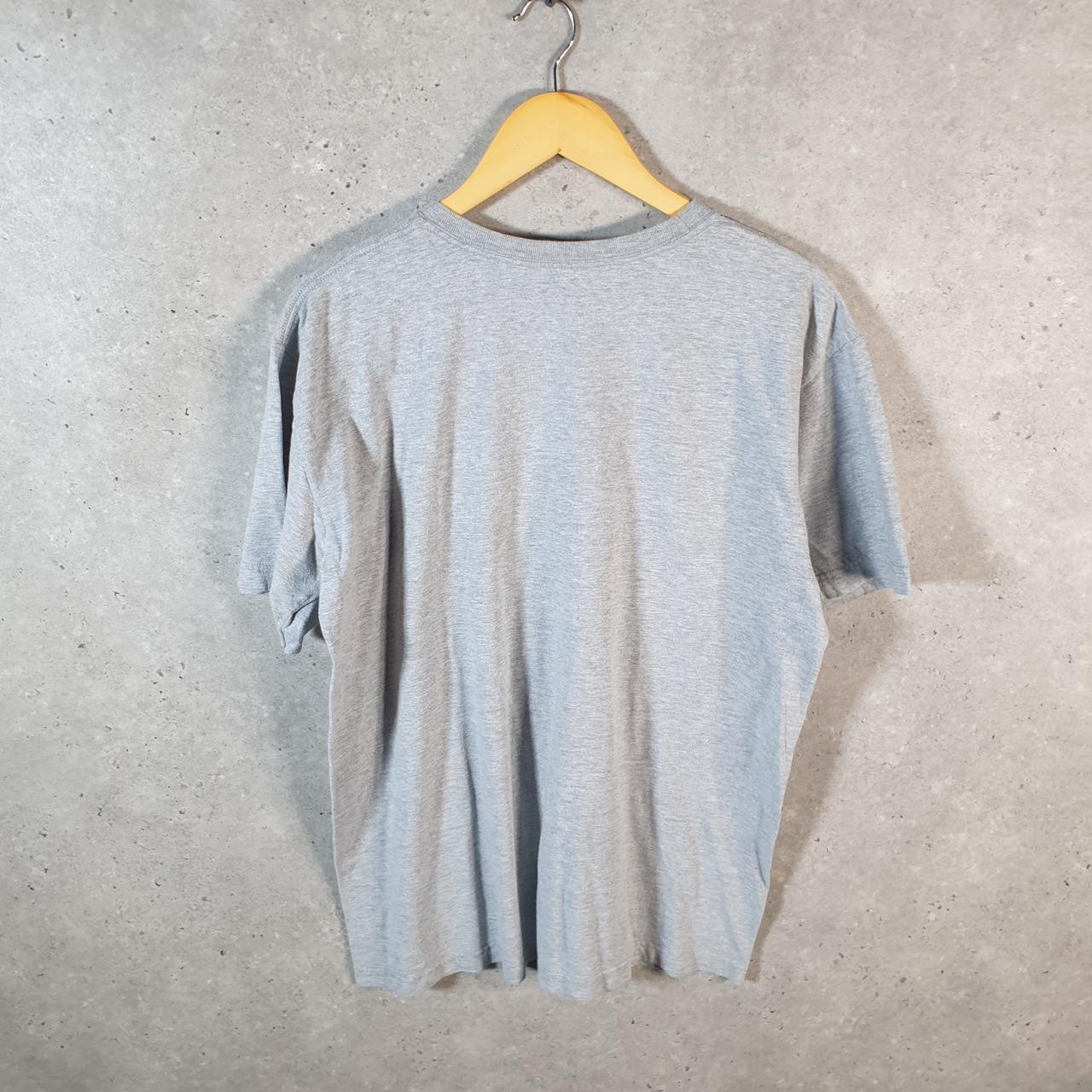 Vintage Adidas Spellout T Shirt Men’s Large Grey Three Stripes Logo Athletic