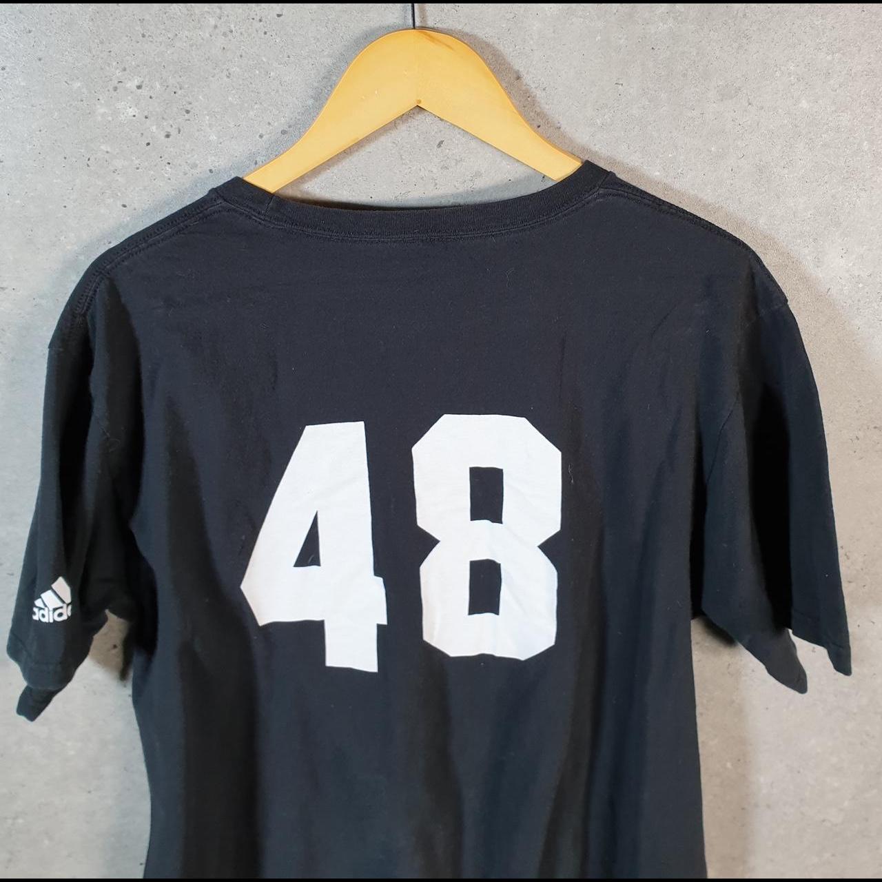 Vintage Adidas Go Tee Spellout T Shirt Shirt Men’s Large Black Three Stripes Logo Athletic C9691