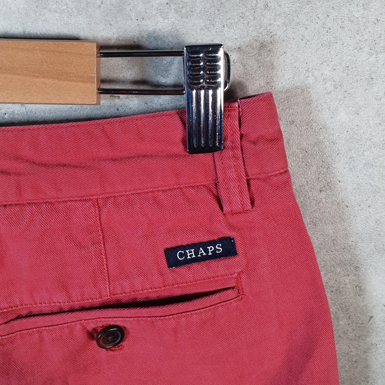 Vintage Chaps Ralph Lauren Chino Shorts Jorts Cargo Men’s W30 Red Baggy Cotton