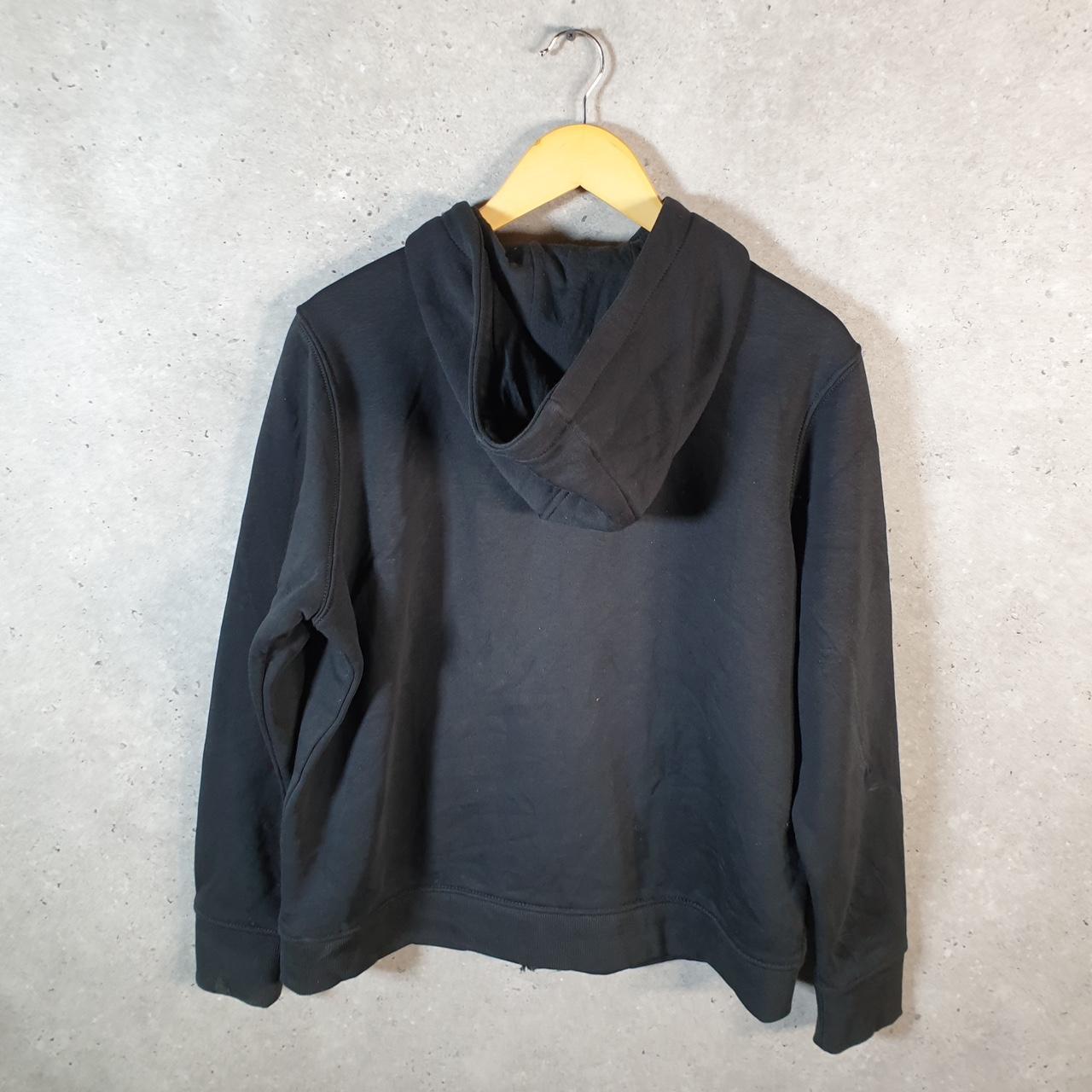 Vintage Carhartt Hoodie Womens Large Black Full Zip Sweatshirt USA Relaxed Fit