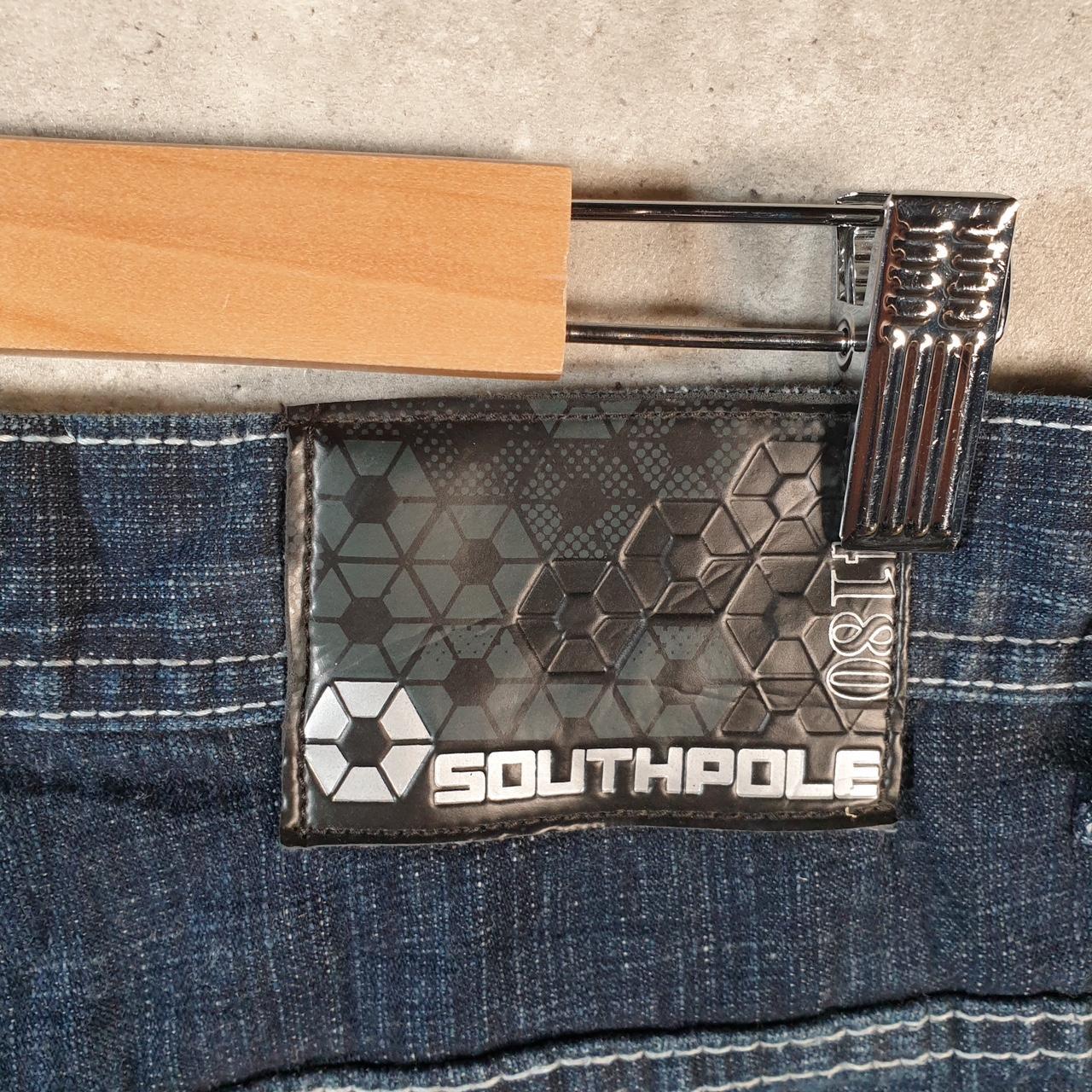 Vintage Southpole Baggy Y2K Hip Hop Jeans Shorts Jorts Mens W38 Blue Denim USA Big Fish Vintage