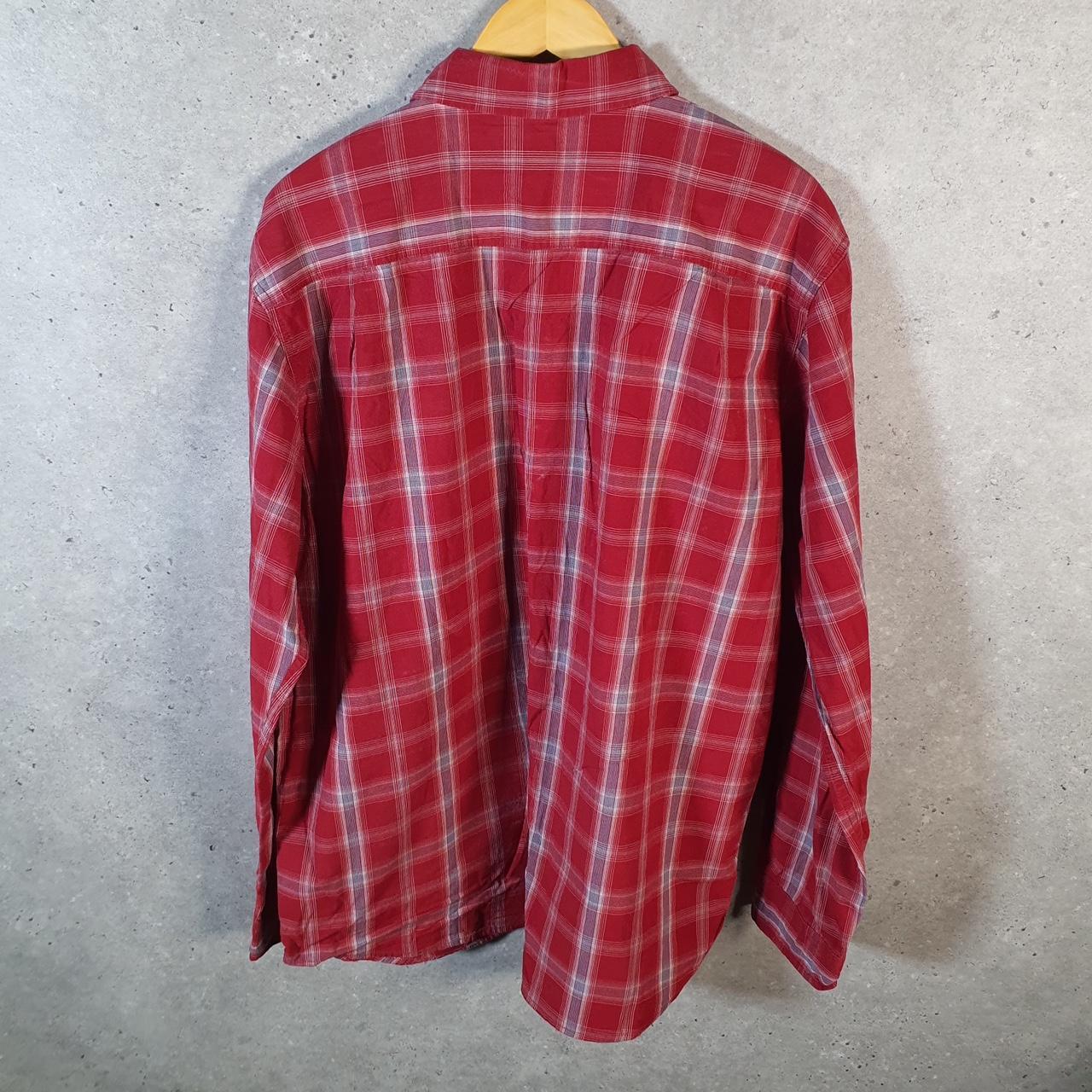 Vintage Carhartt Shirt Button Down Mens XL Red Long Sleeve Utility Relaxed Fit