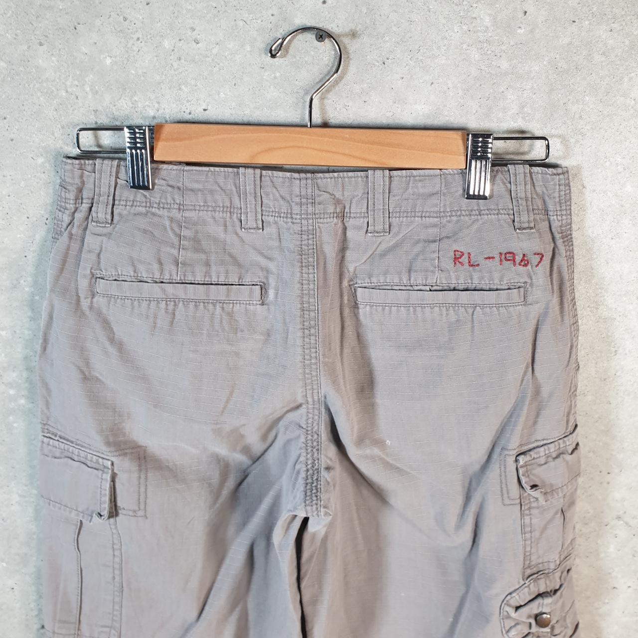 Vintage Ralph Lauren Polo Shorts Jorts Chino Cargo Womens W30 Grey Baggy Cotton