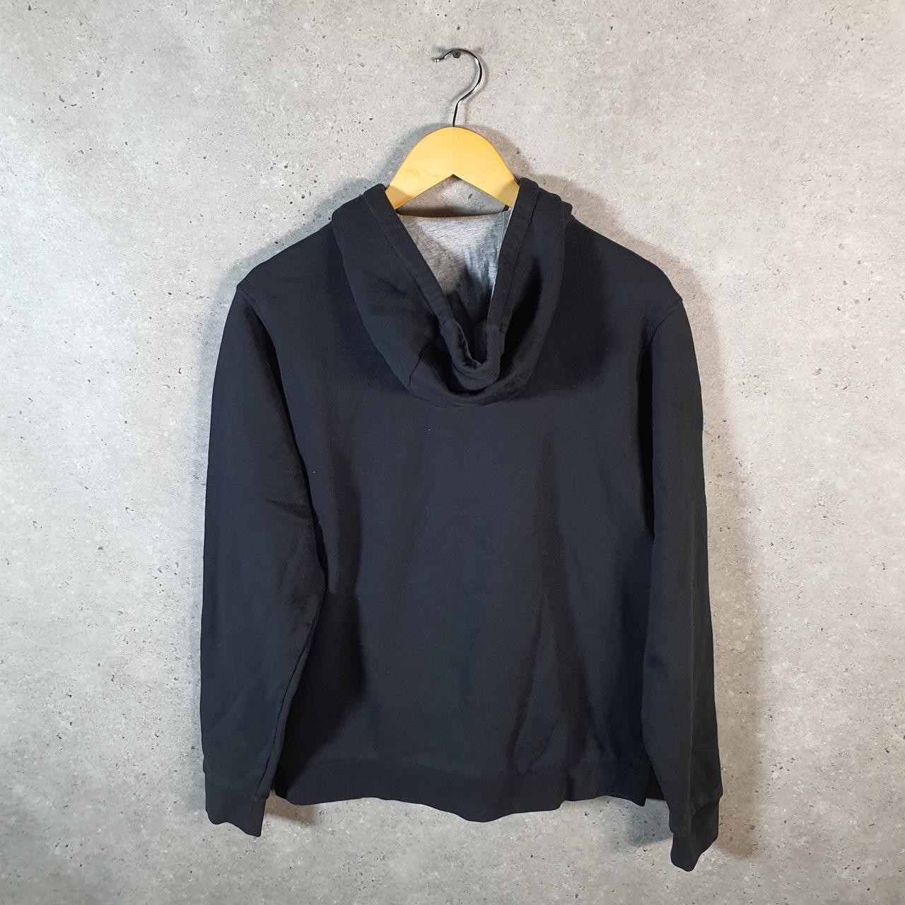 Vintage Lacoste Hoodie Men’s Medium Black Pullover Logo Y2K Jumper Logo Casual