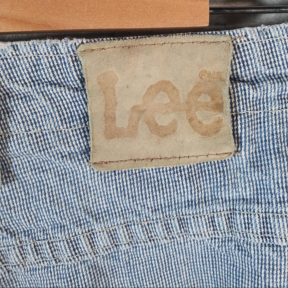 Vintage Lee Mid Rise Baggy Shorts Jorts Cargo Womens W32 Blue Relaxed Denim A4527
