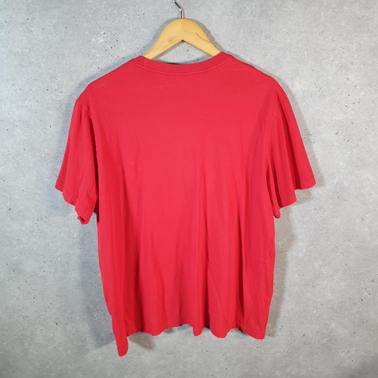 Vintage Nike T Shirt Men’s XL Red Printed Single Swoosh Logo Athletic C8289