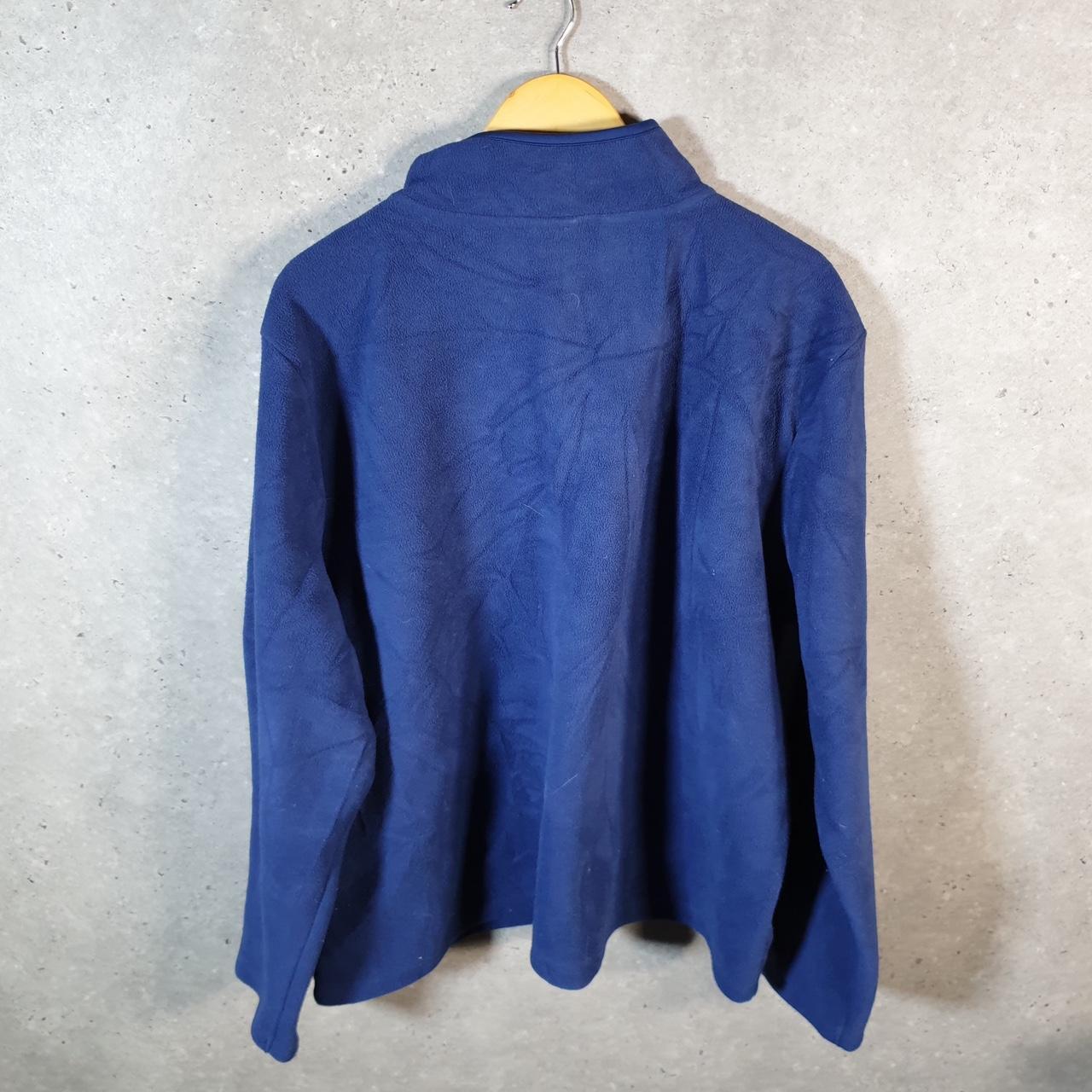 Disney Minnie Mouse 1/4 Zip Fleece Pullover Sweatshirt Mens 2XL Blue Embroidered Logo