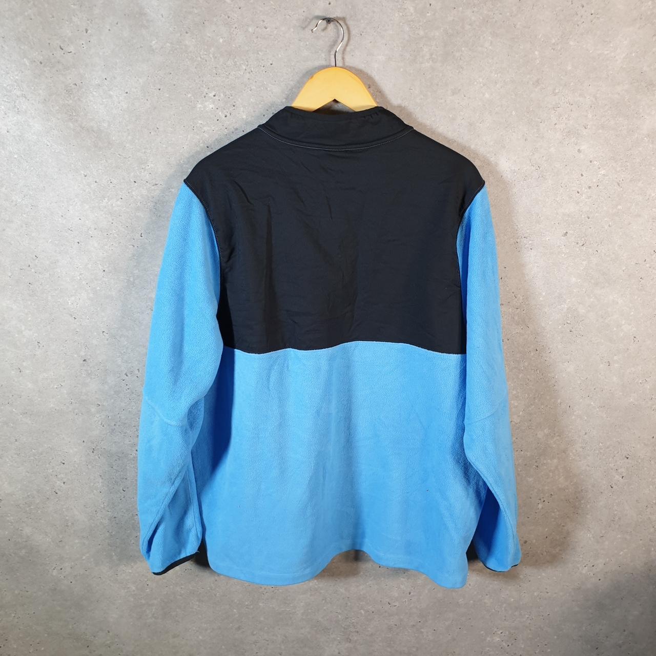 Vintage Nike Therma fit Fleece Sweatshirt Men’s XL 1/4 Zip Blue Swoosh Y2K Pullover